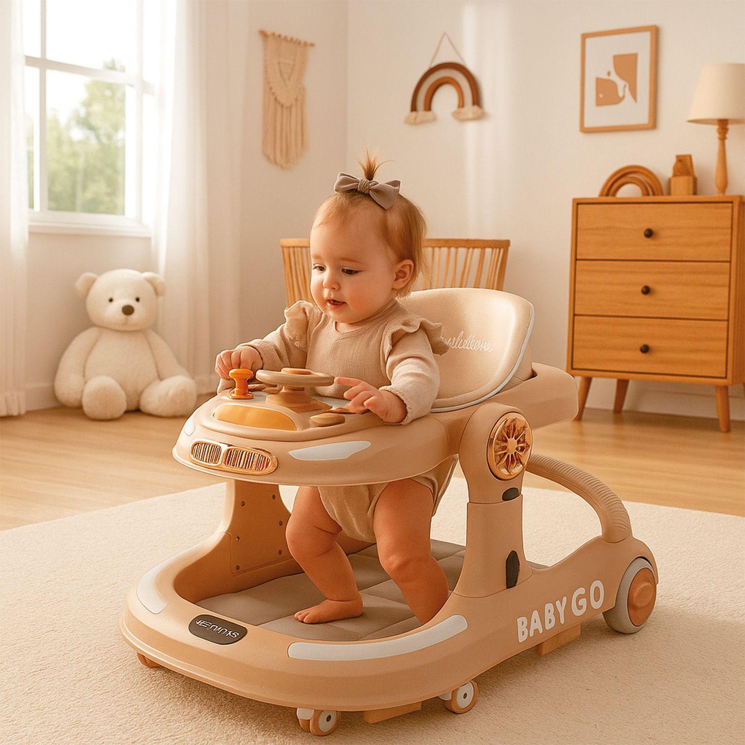 Andador Caminadora Autito Musical Bebe Anticaida Apoya Pies-6
