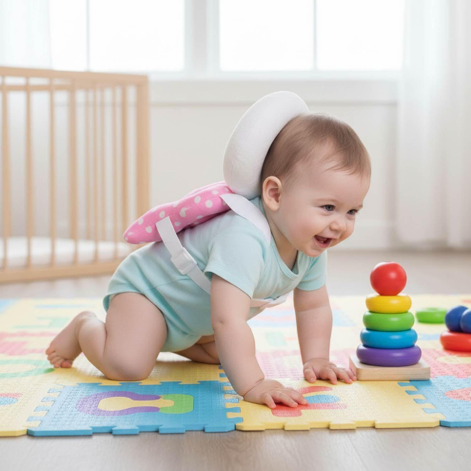 Mochila Protectora Cabeza Bebes Cojin Antigolpes Angelito-4