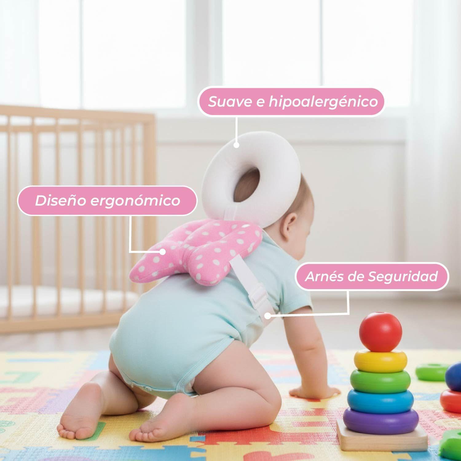 Mochila Protectora Cabeza Bebes Cojin Antigolpes Angelito-5