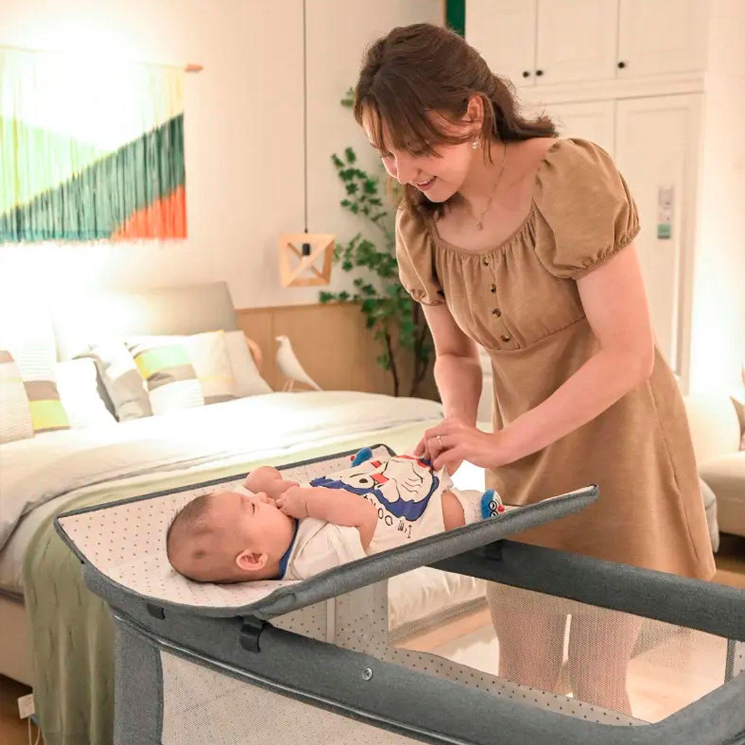 Cuna Colecho,Moises de Bebe,Cama Mecedora+ Colchon-6