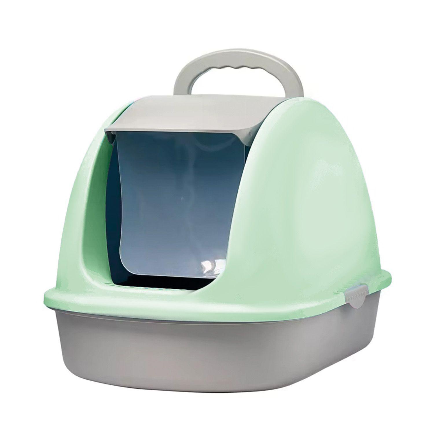 Arenero Cerrado Transportable Baño Gatos Con Puerta y Pala-0