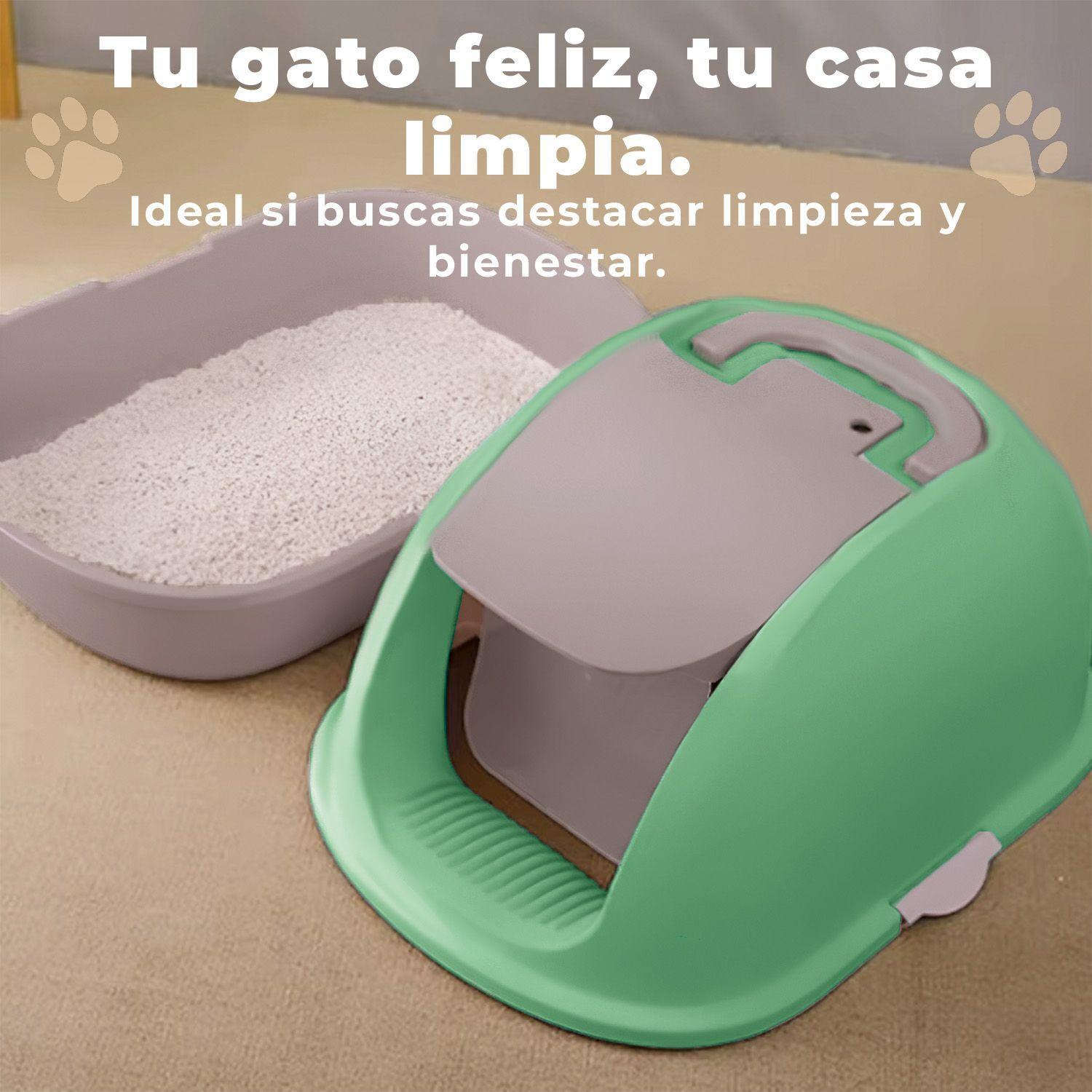 Arenero Cerrado Transportable Baño Gatos Con Puerta y Pala-2