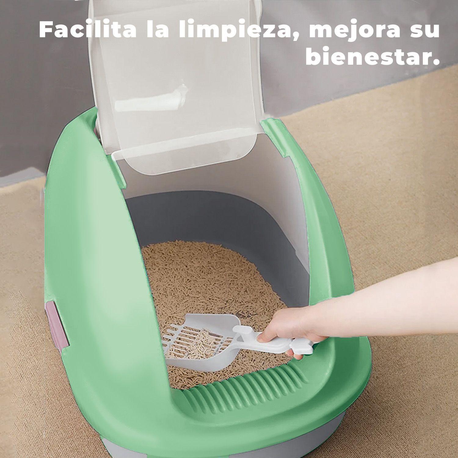 Arenero Cerrado Transportable Baño Gatos Con Puerta y Pala-3