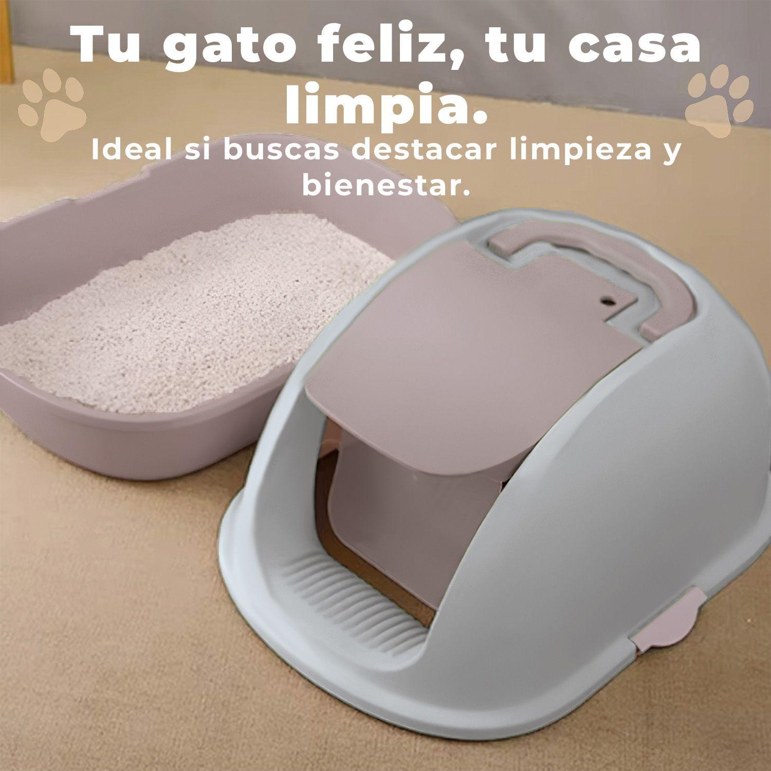 Arenero Cerrado Transportable Baño Gatos Con Puerta y Pala-2