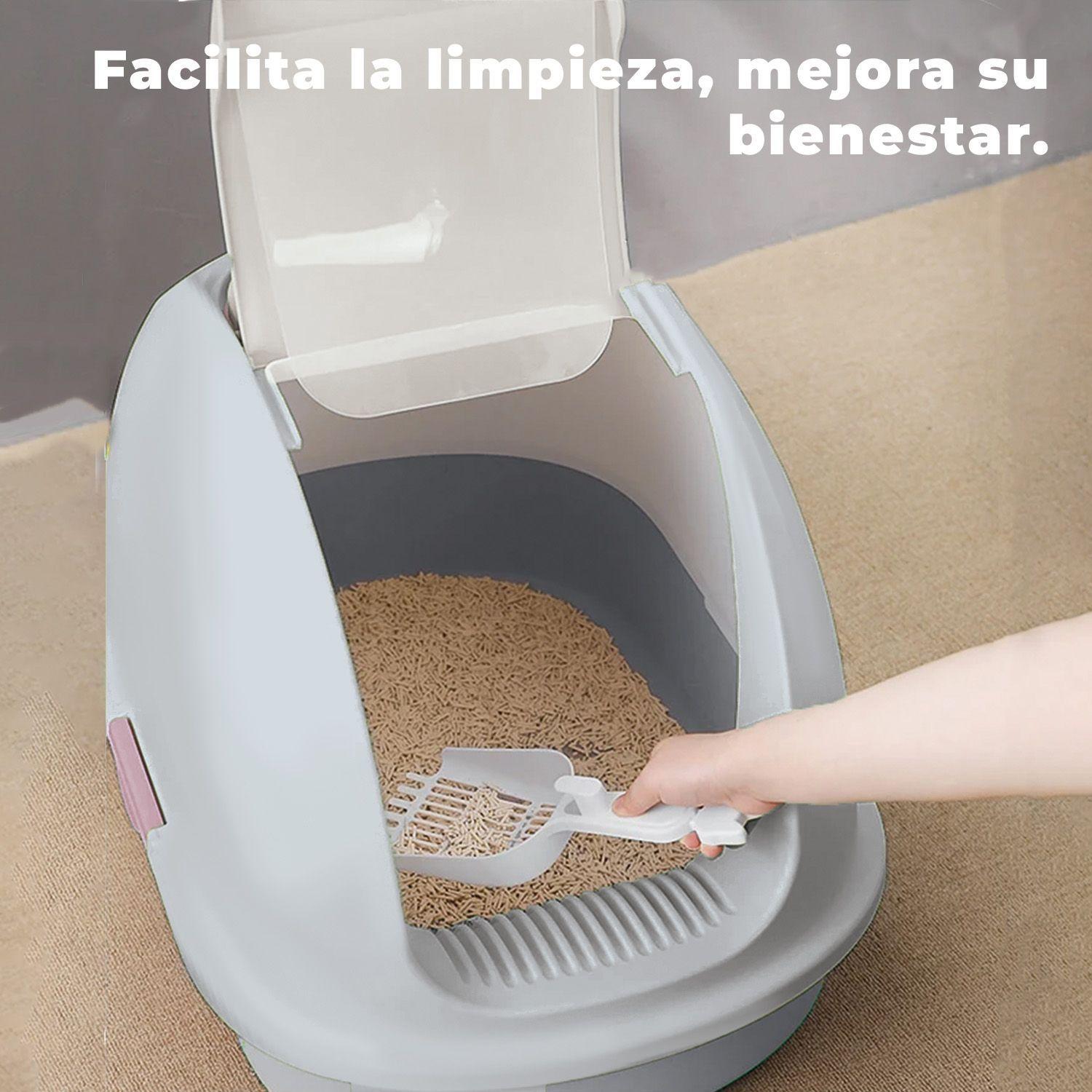 Arenero Cerrado Transportable Baño Gatos Con Puerta y Pala-3