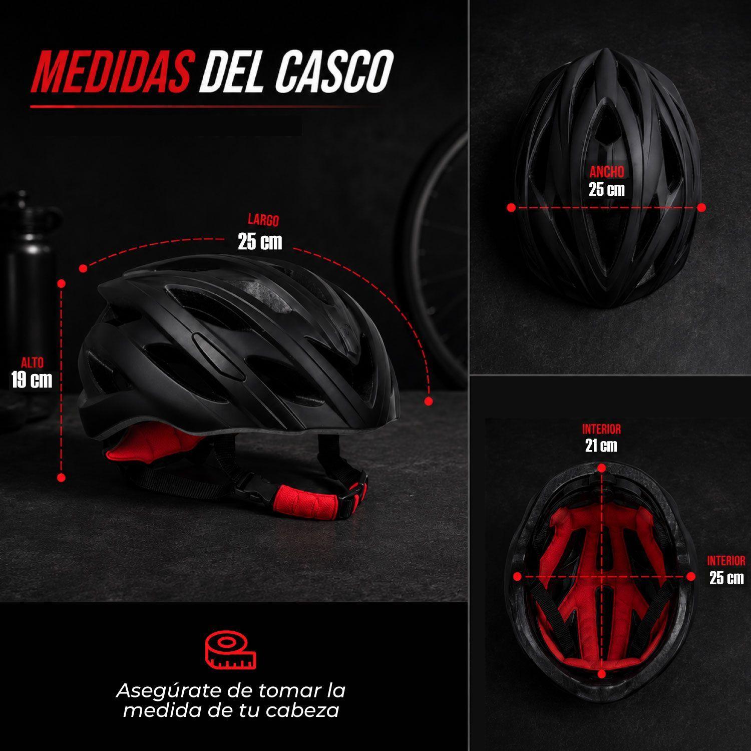 Casco Ajustable  Bicicleta 25 Cm Ruta Liviano-2