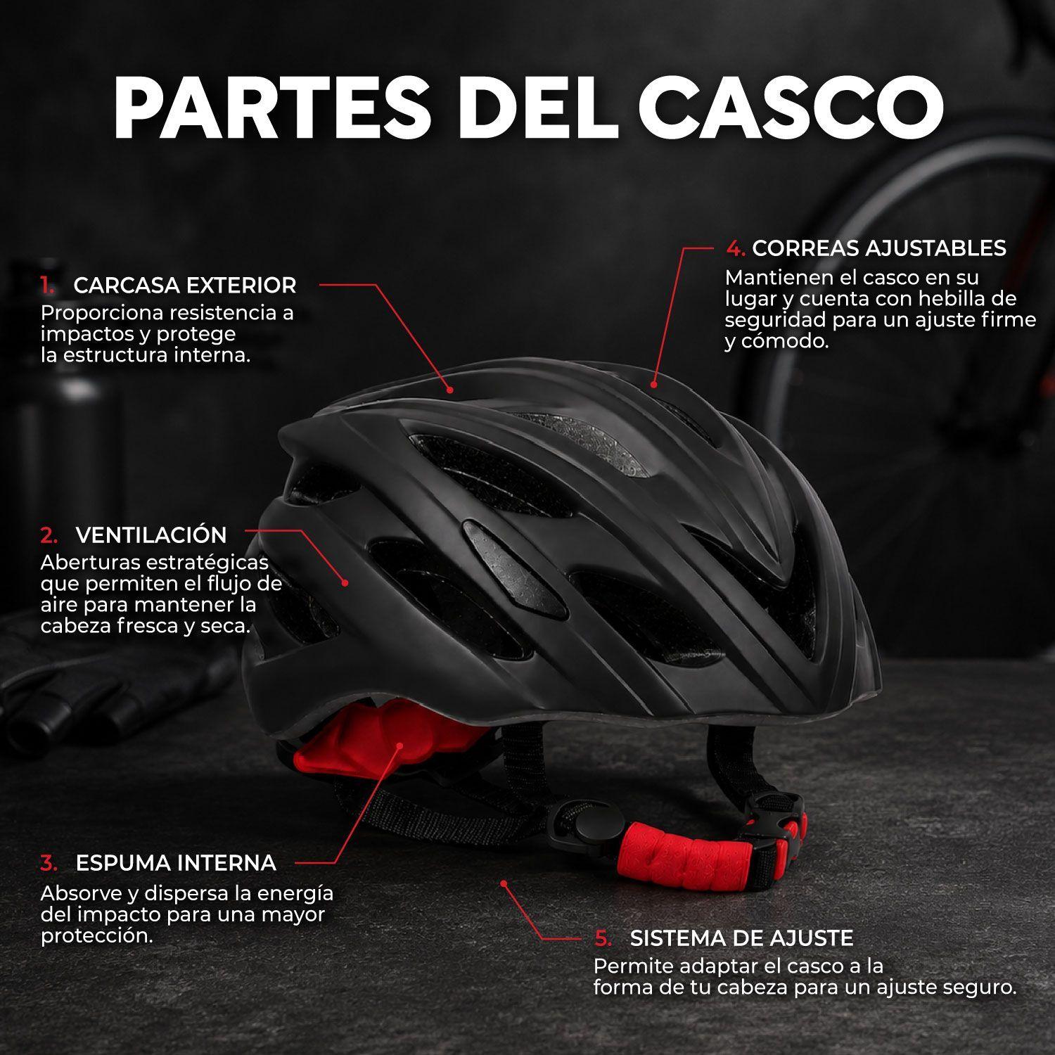 Casco Ajustable  Bicicleta 25 Cm Ruta Liviano-3