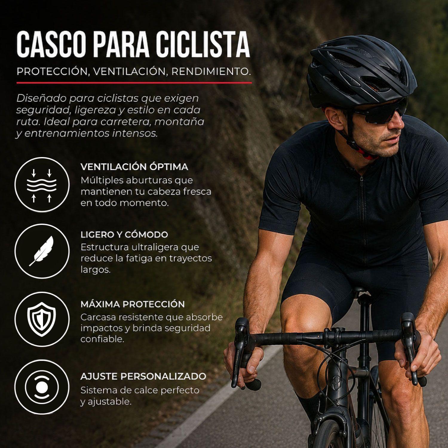 Casco Ajustable  Bicicleta 25 Cm Ruta Liviano-4