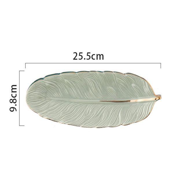 Plato Decorativo En Forma De Hoja-2