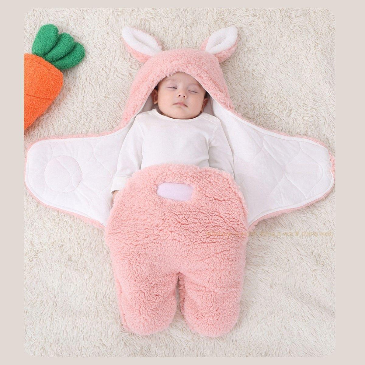 Manta Bebe Recién Nacido Conejito Rosado-3