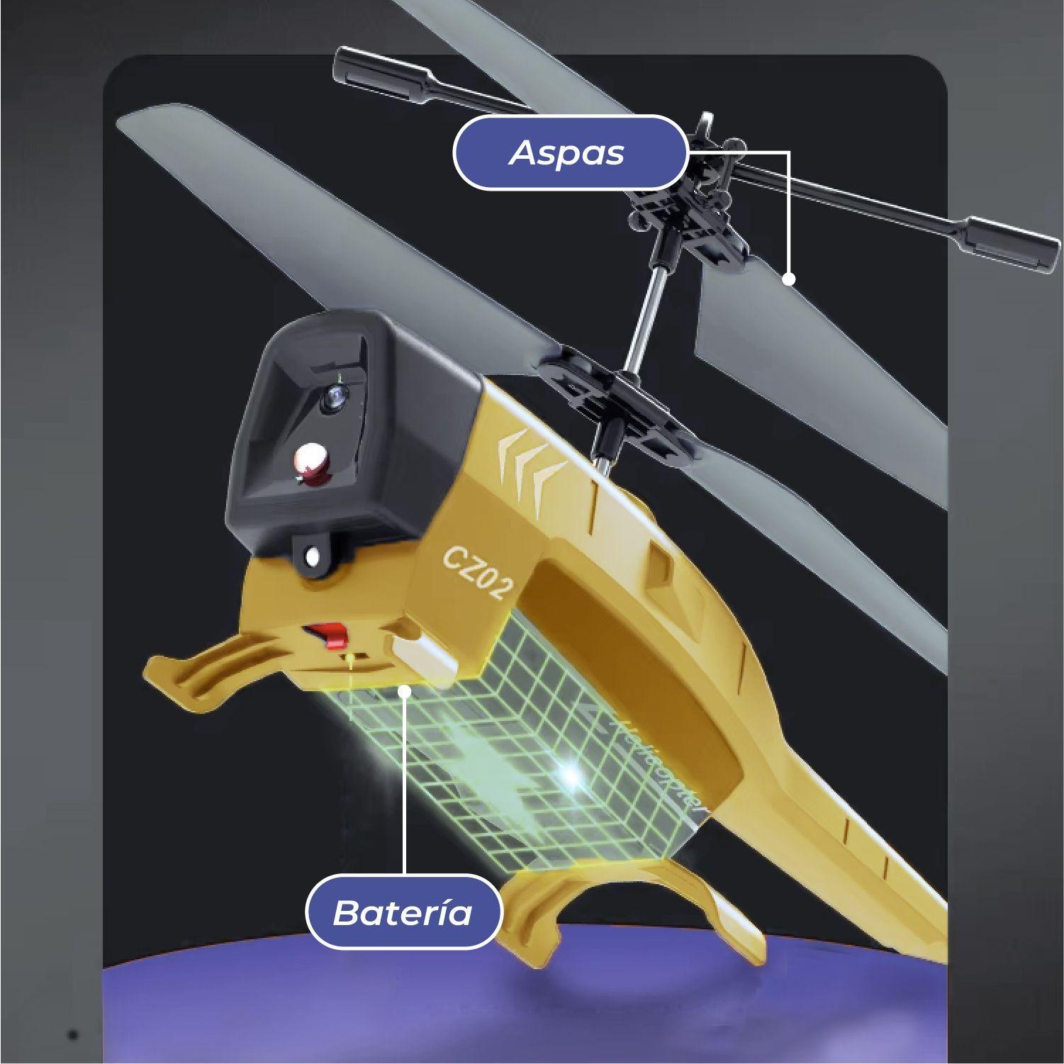 Helicóptero Avión Recargable Niños Control Remoto Gold-5
