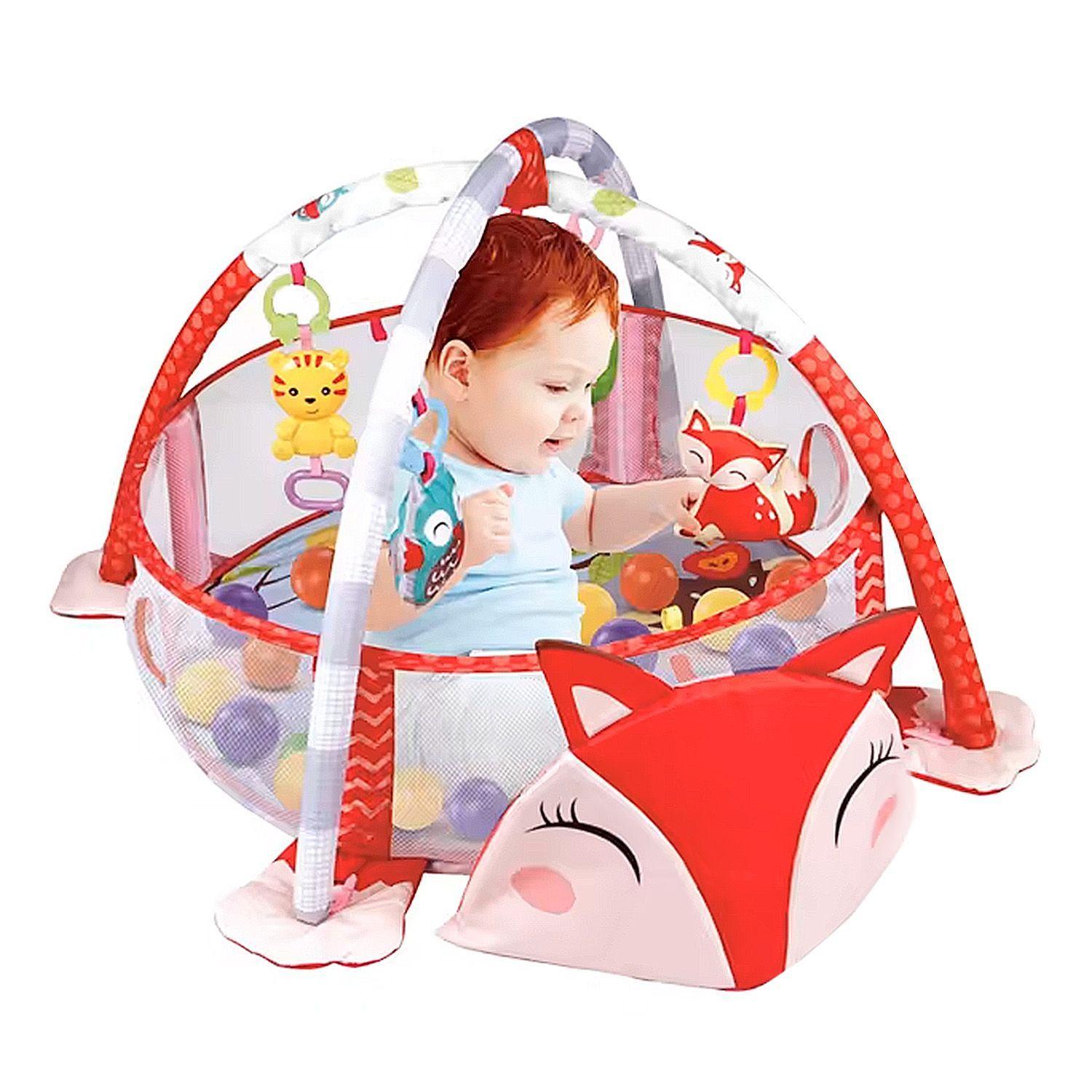 Gimnasio Bebe Zorrito Piscina Didactica 3 en 1 +Pelotas-0