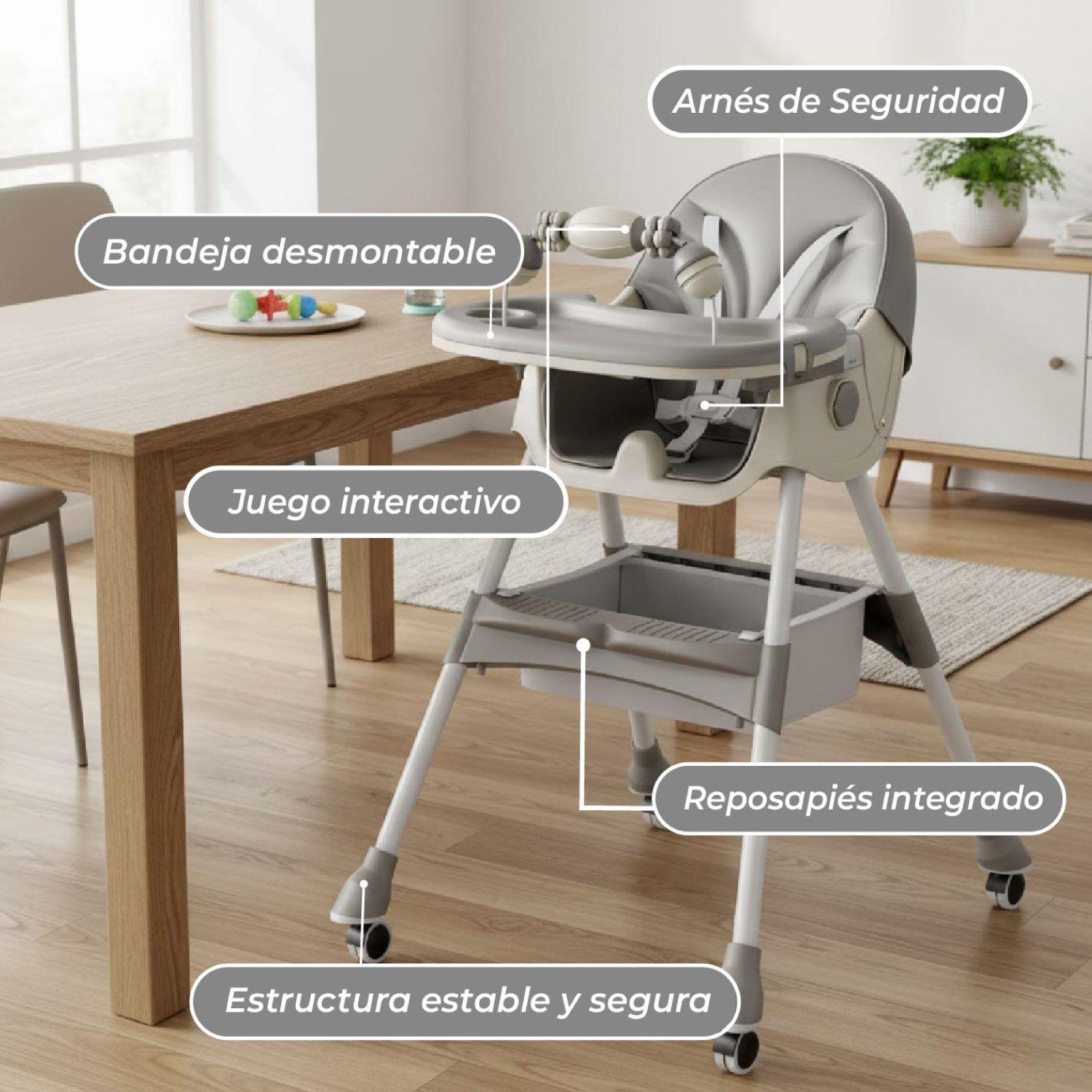 Silla Comer Bebe Doble Altura Safe Baby Entretenida-6