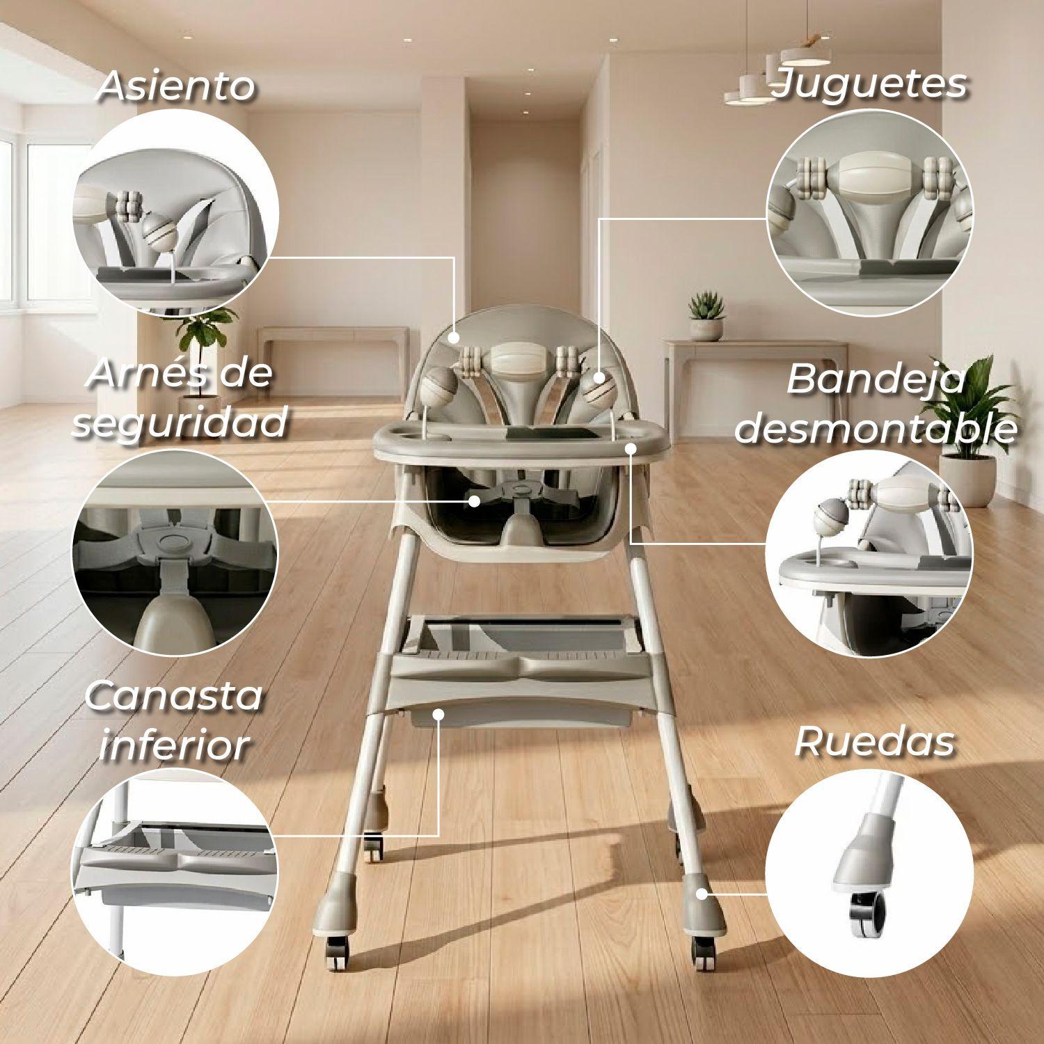 Silla Comer Bebe Doble Altura Safe Baby Entretenida-5