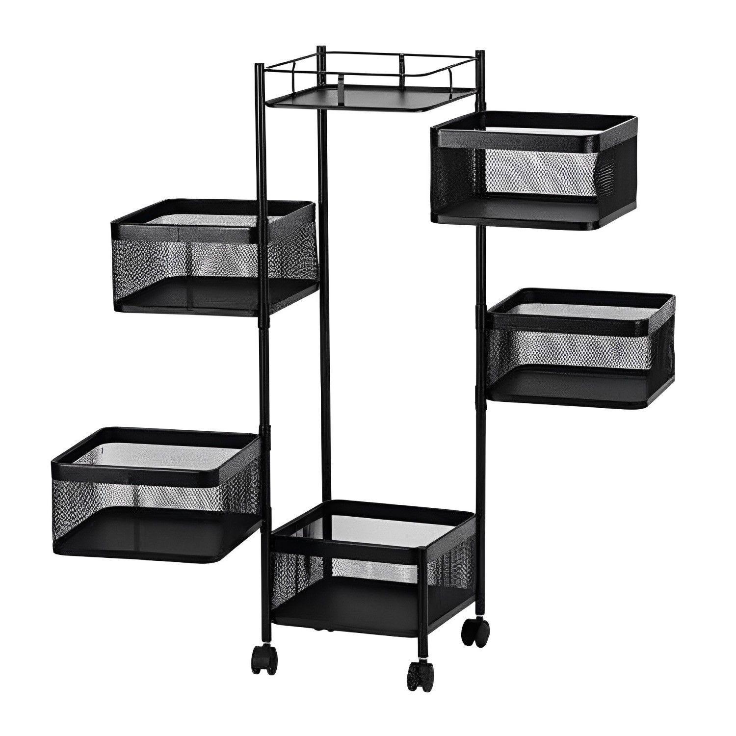 Carrito Verdulero Almacenamiento Metal 5 Niveles Cuadrado-1