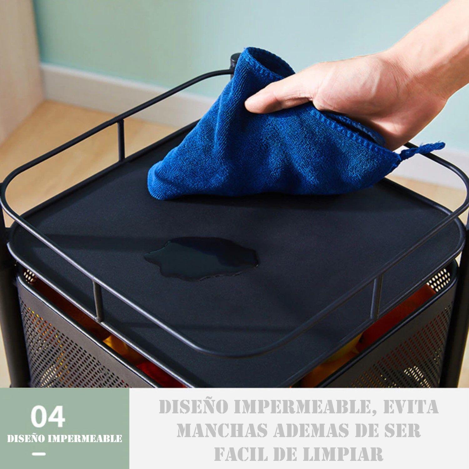 Carrito Verdulero Almacenamiento Metal 5 Niveles Cuadrado-4