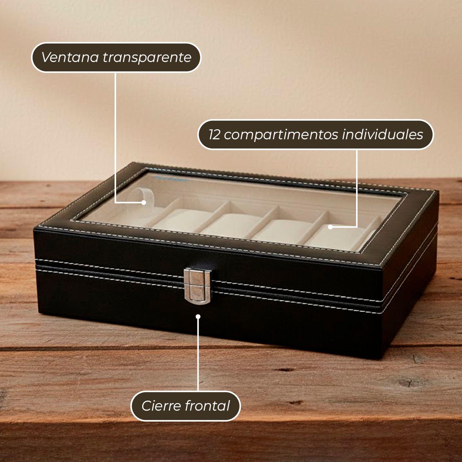 Caja Estuche Organizador de 12 Relojes de Lujo-4