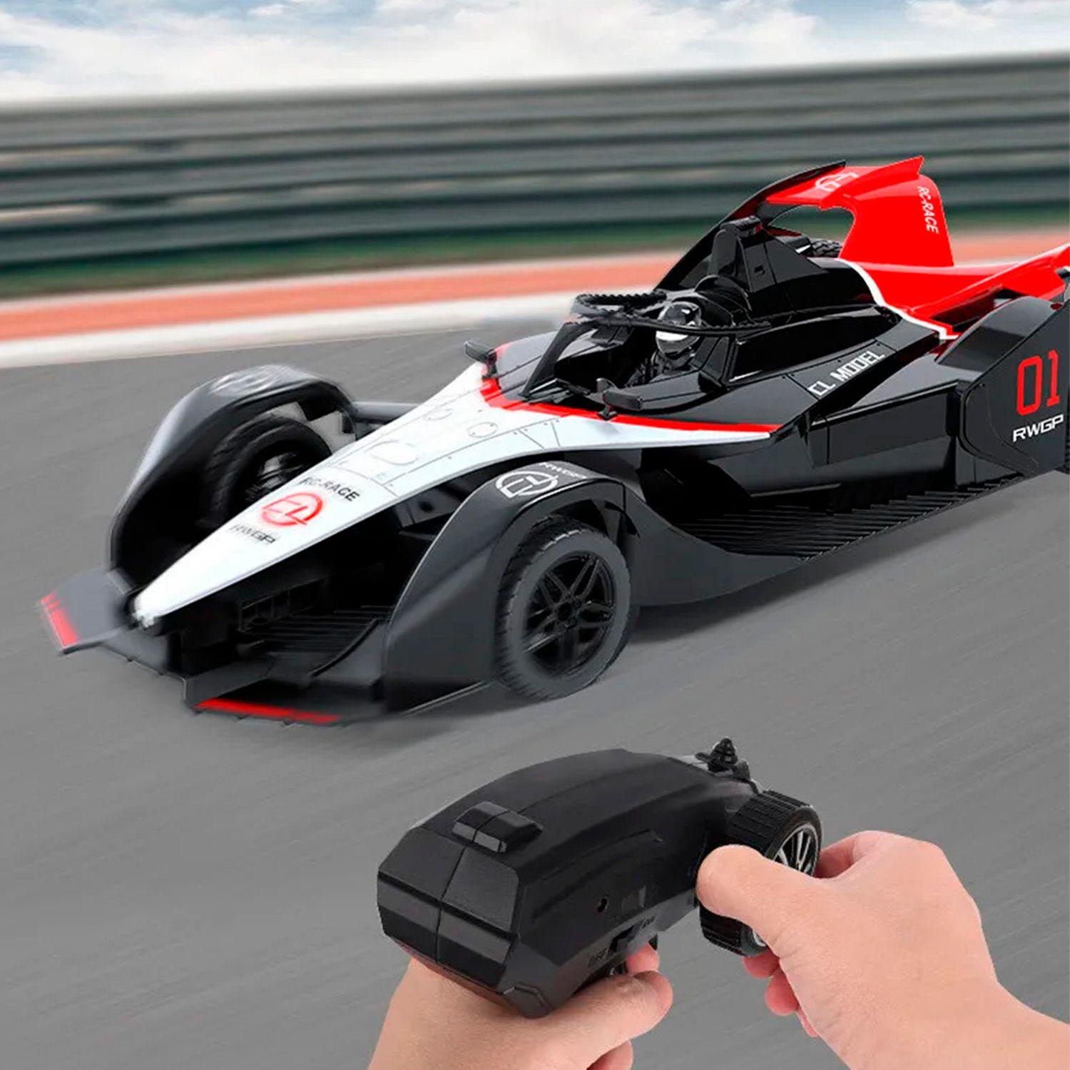 Auto de Carreras F1 Escala a Control Remoto Rojo-3