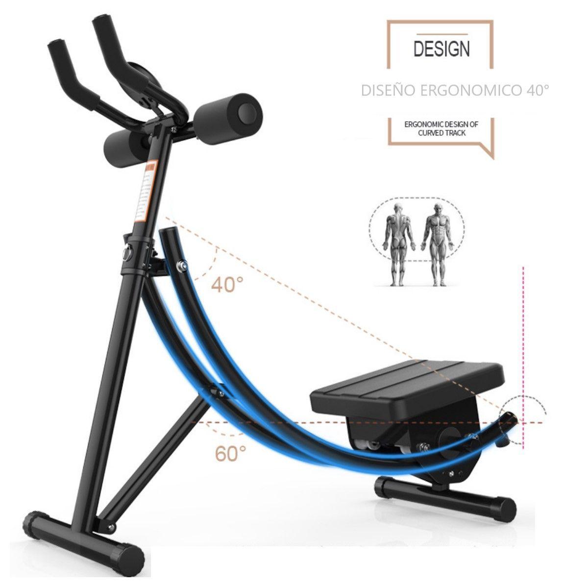 Maquina Abdominales Curva Ergonomica Plegable Sportime-1