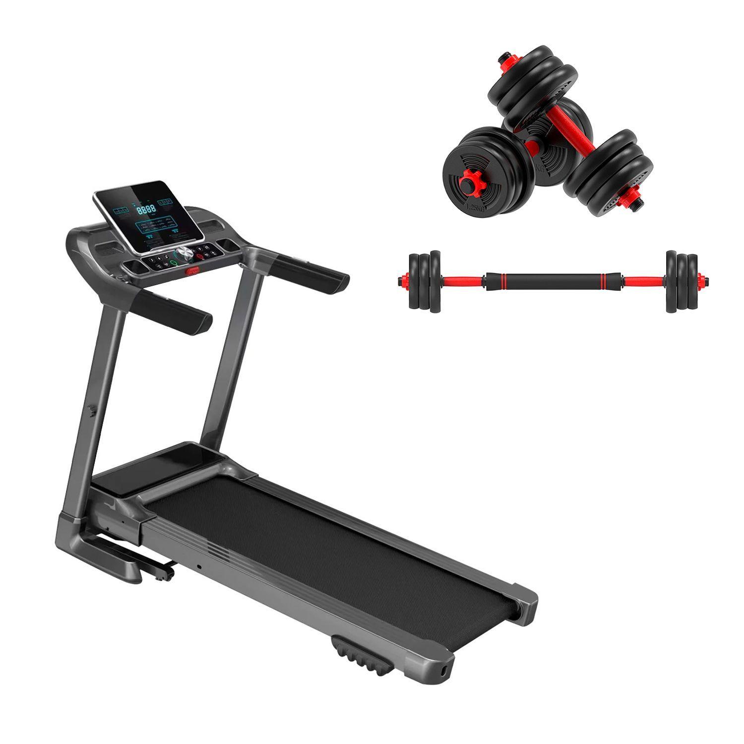 Trotadora K11 con Inclinacion automatica + Mancuernas 10 kg -0