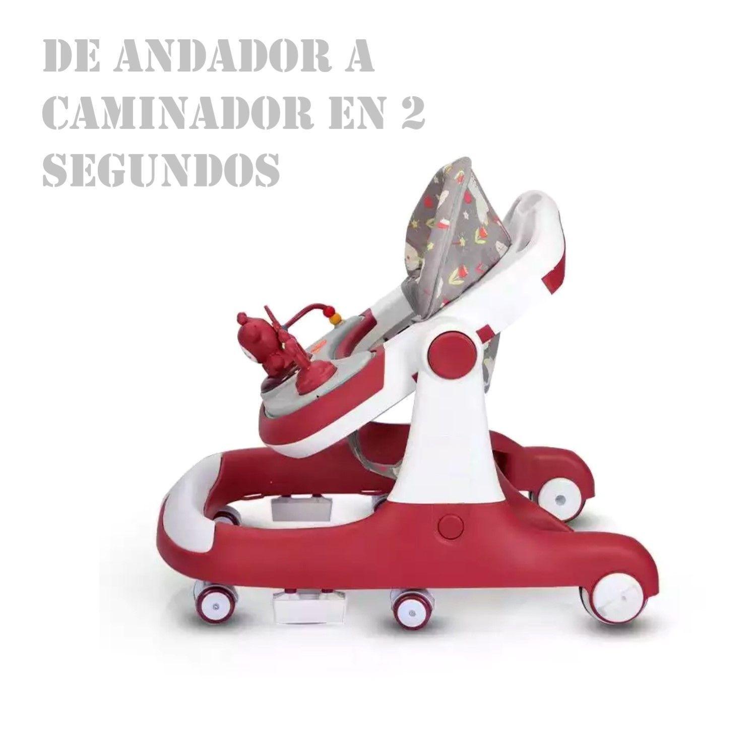 Andador 2 en 1 Caminador 360° Burdeo-7
