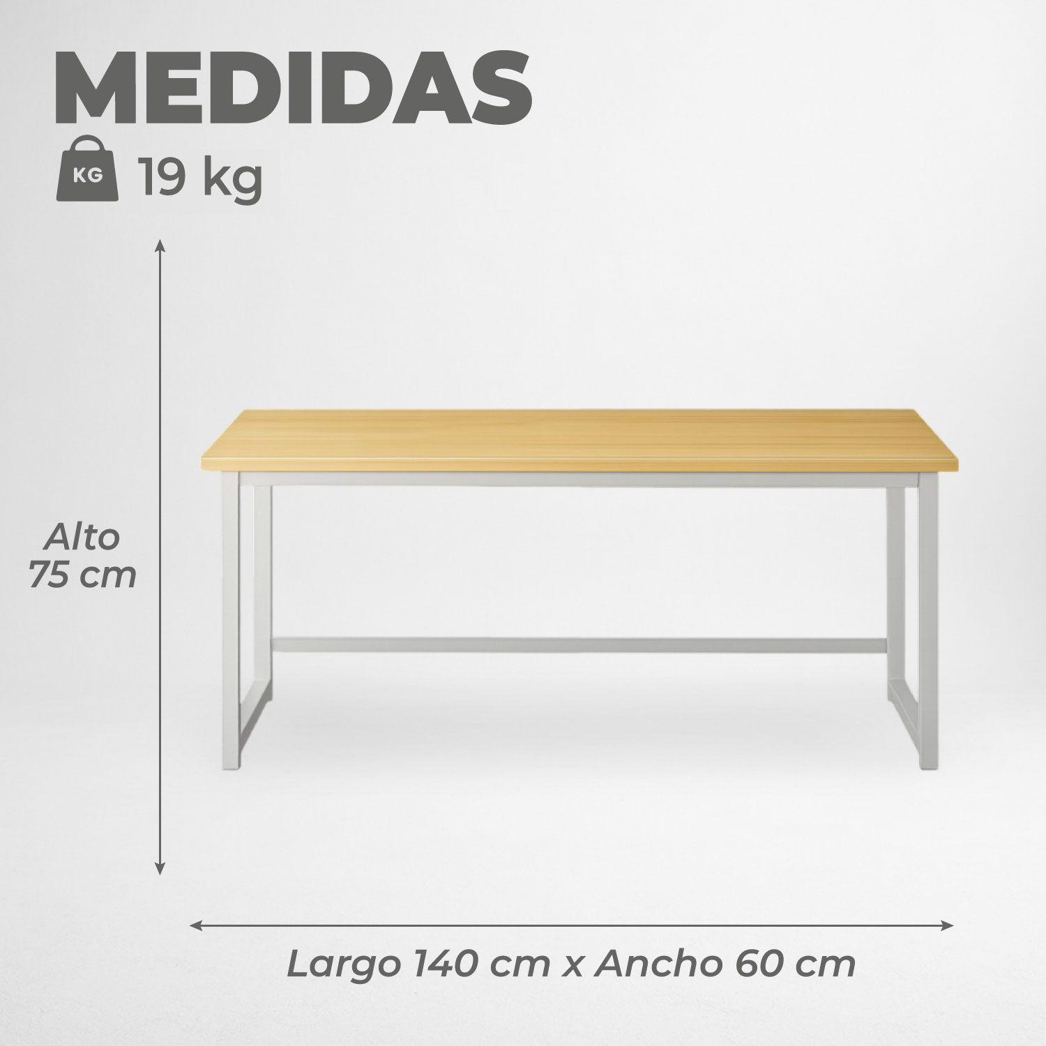 Escritorio Oficina Pata Metal Gruesa Antideslizante 140x75x60 Cm-2