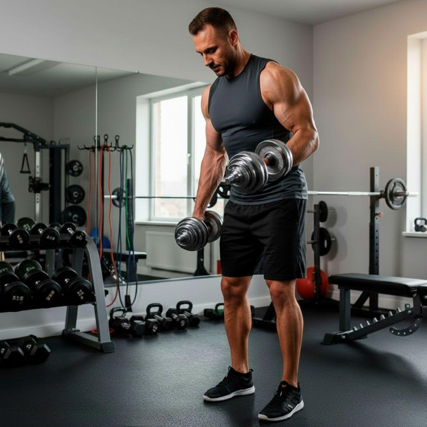 Juego de Mancuernas 15 Kg Acero Cromadas + Barra y Maletin-4