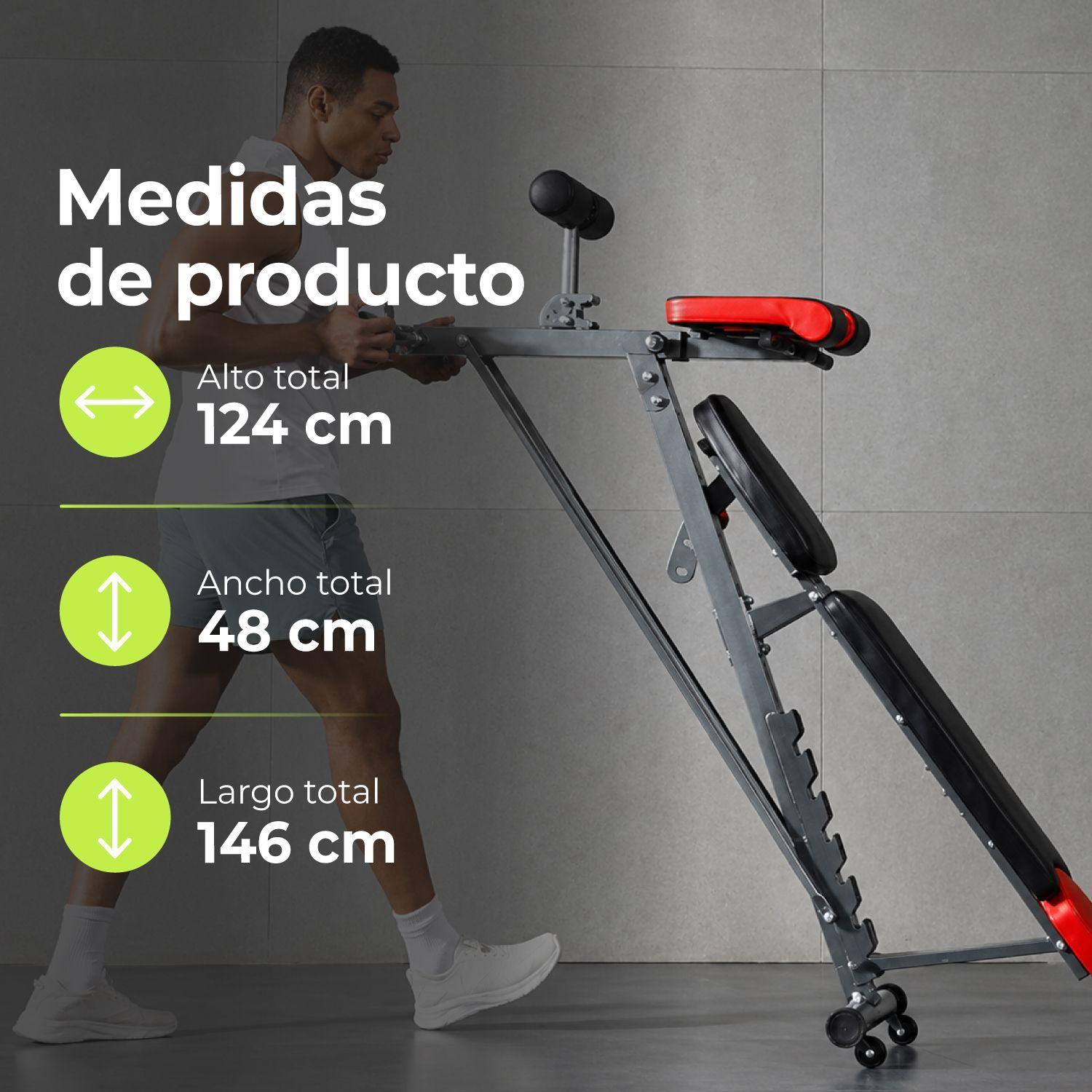Banco Pesas Multifuncional Ajustable 7 Niveles Plegable Gym-2