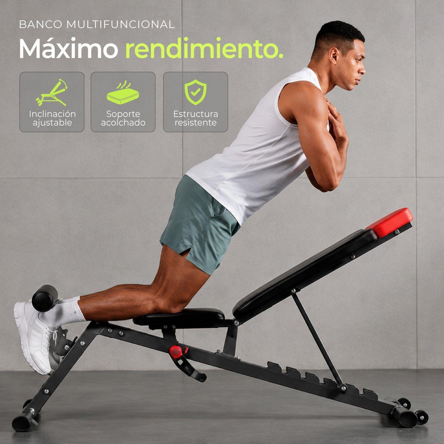 Banco Pesas Multifuncional Ajustable 7 Niveles Plegable Gym-3