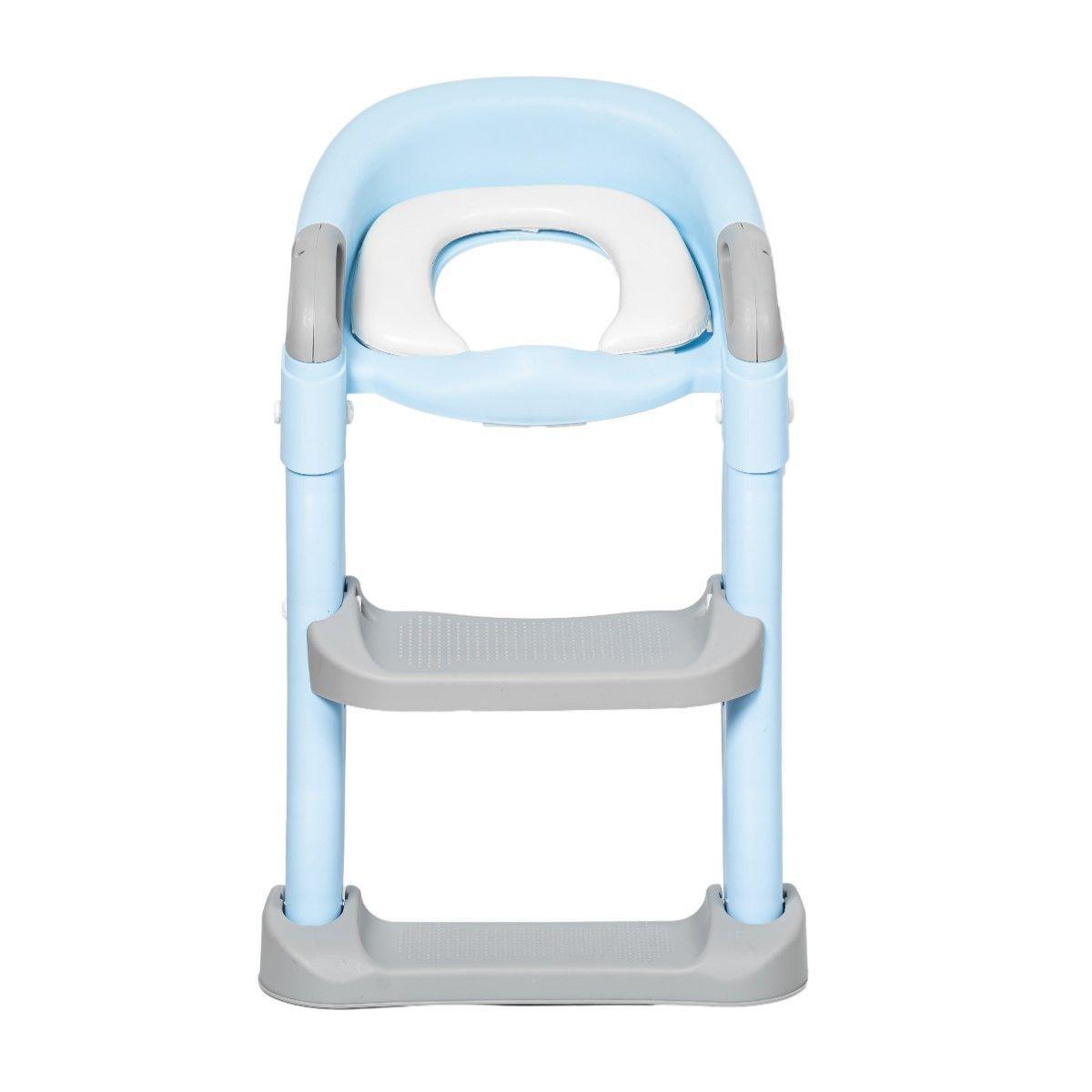 Asiento Adaptador De Baño, Escalera Pelela Niños Celeste-0