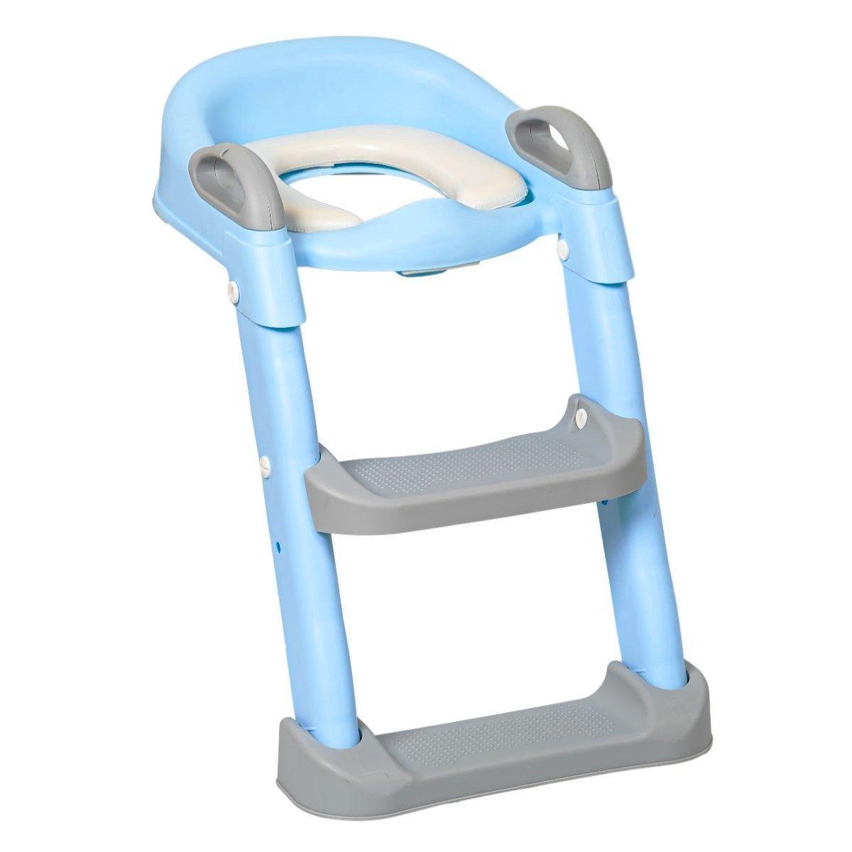 Asiento Adaptador De Baño, Escalera Pelela Niños Celeste-2