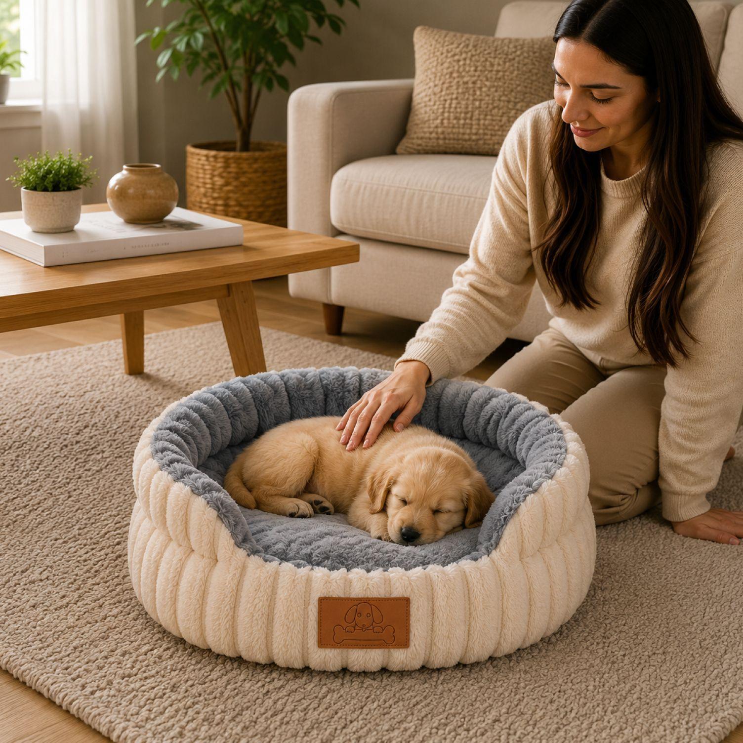 Cama Antiestres Ergonomica Antideslizante Mascotas 53cm-4