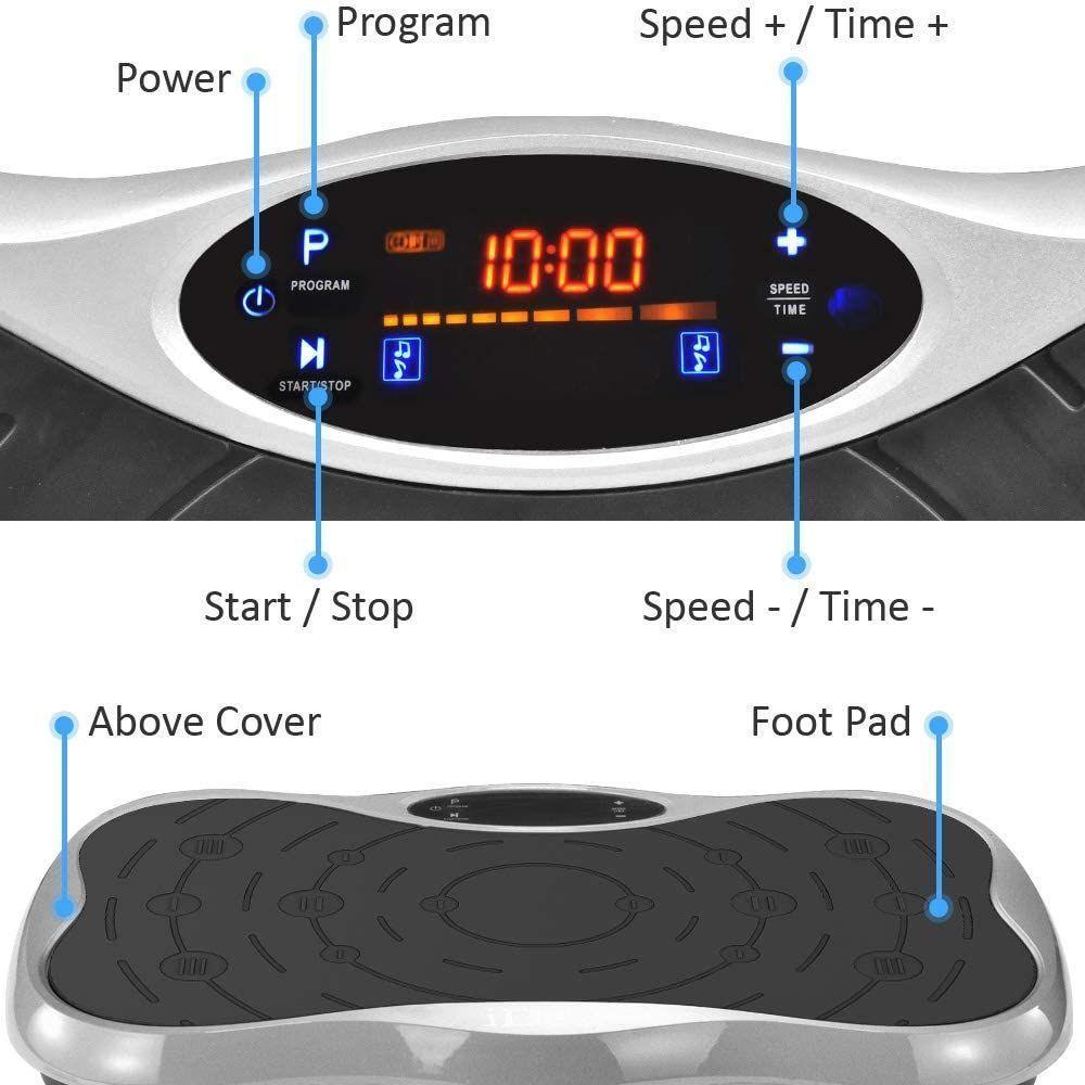 Plataforma Vibratoria Pro Fitness Mariposa Con Bandas-3
