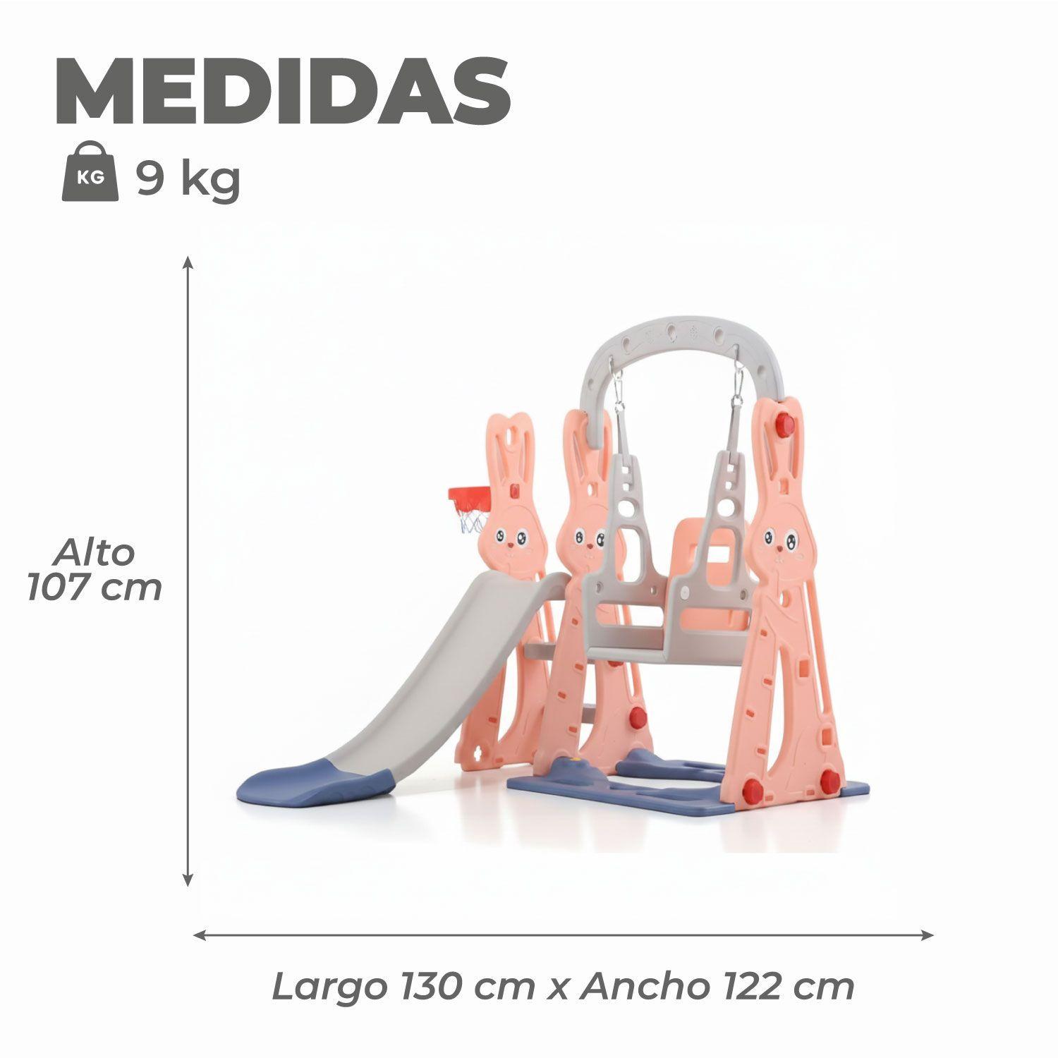 Resbalin Columpio 3 en 1 + Aro Basket, Centro de Juegos-2