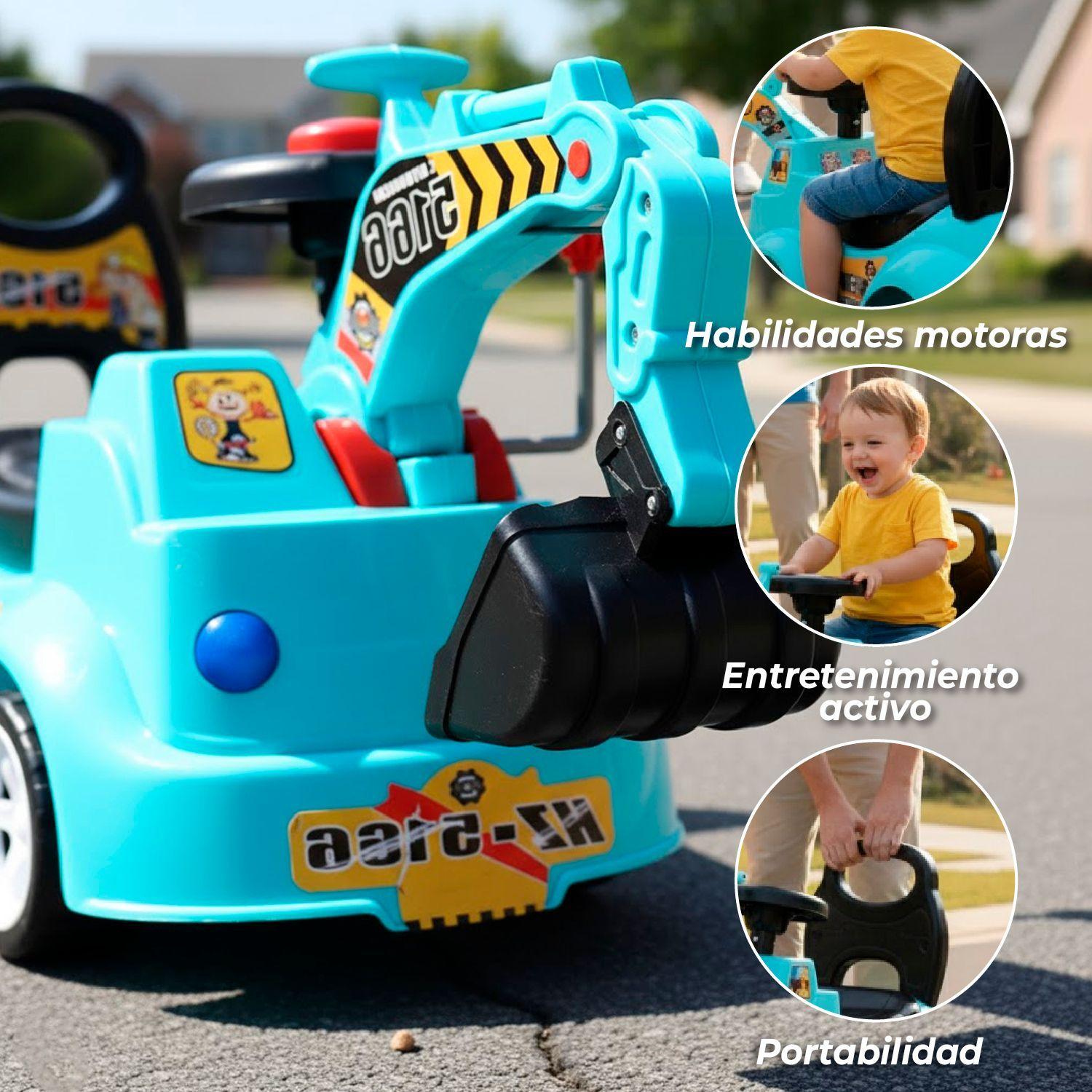Correpasillo Caminador Andador Retroexcavadora Luces y Sonido-3
