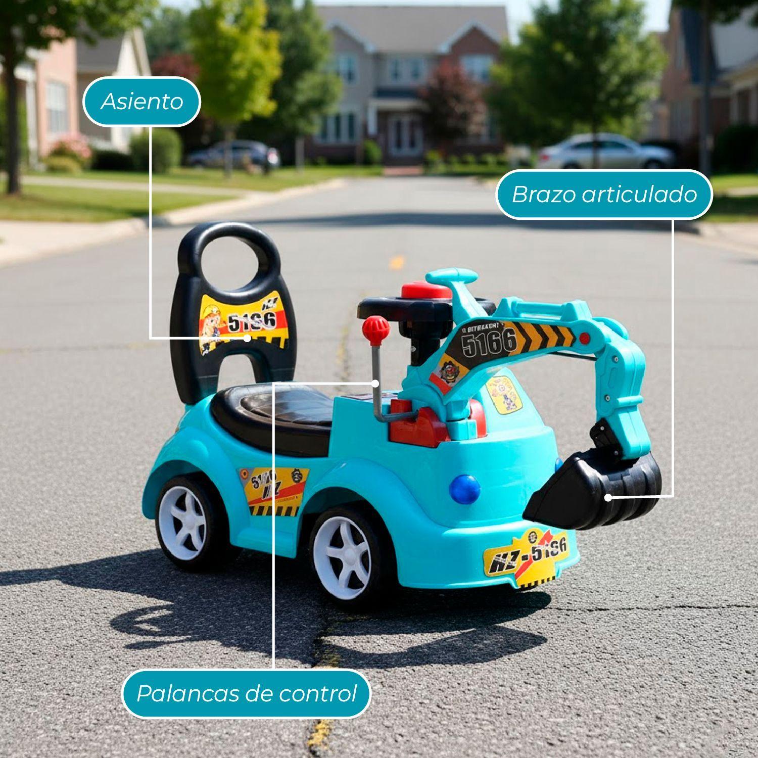 Correpasillo Caminador Andador Retroexcavadora Luces y Sonido-5