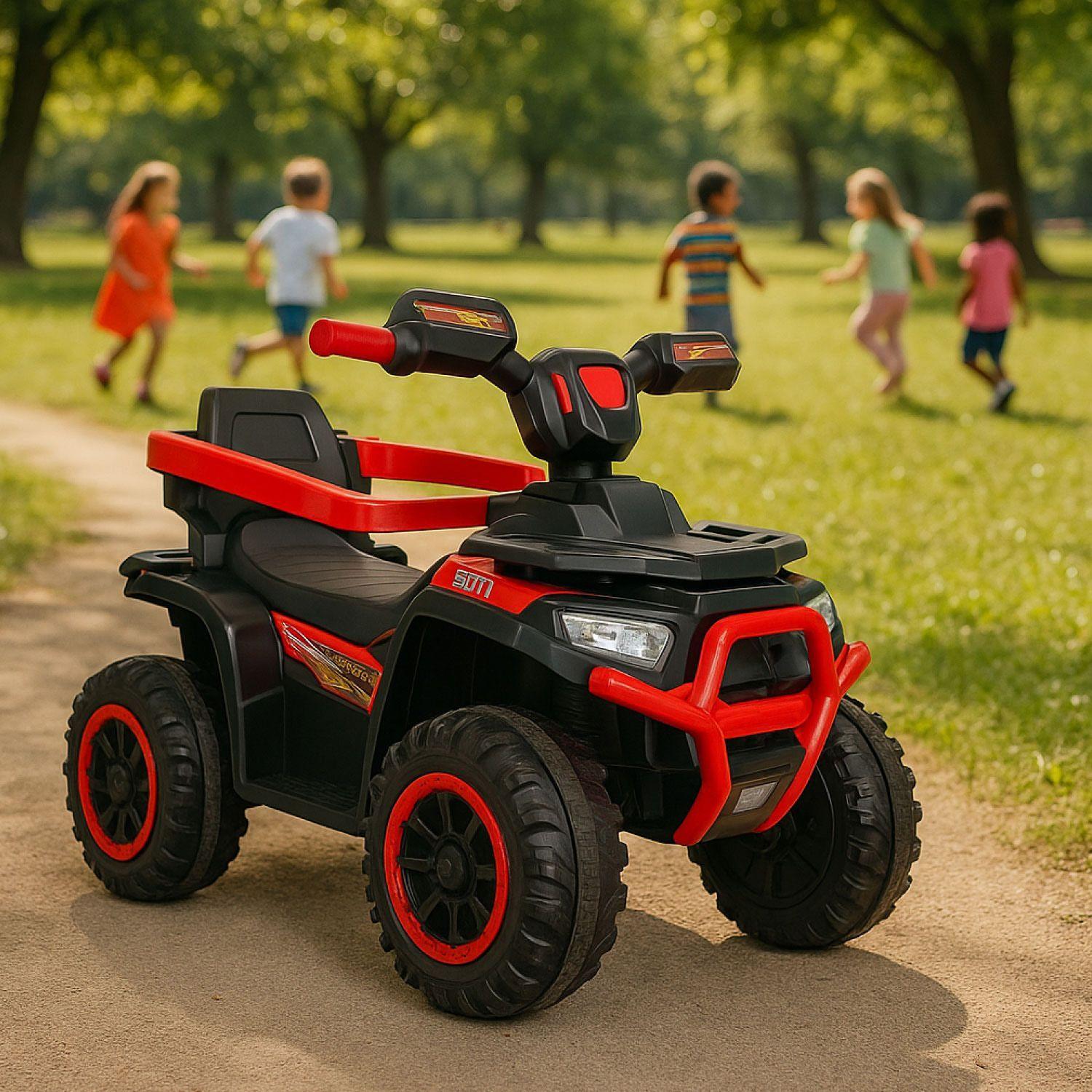 Moto Niños Cuatrimoto Eléctrica Todo Terreno Mango Direccional-1