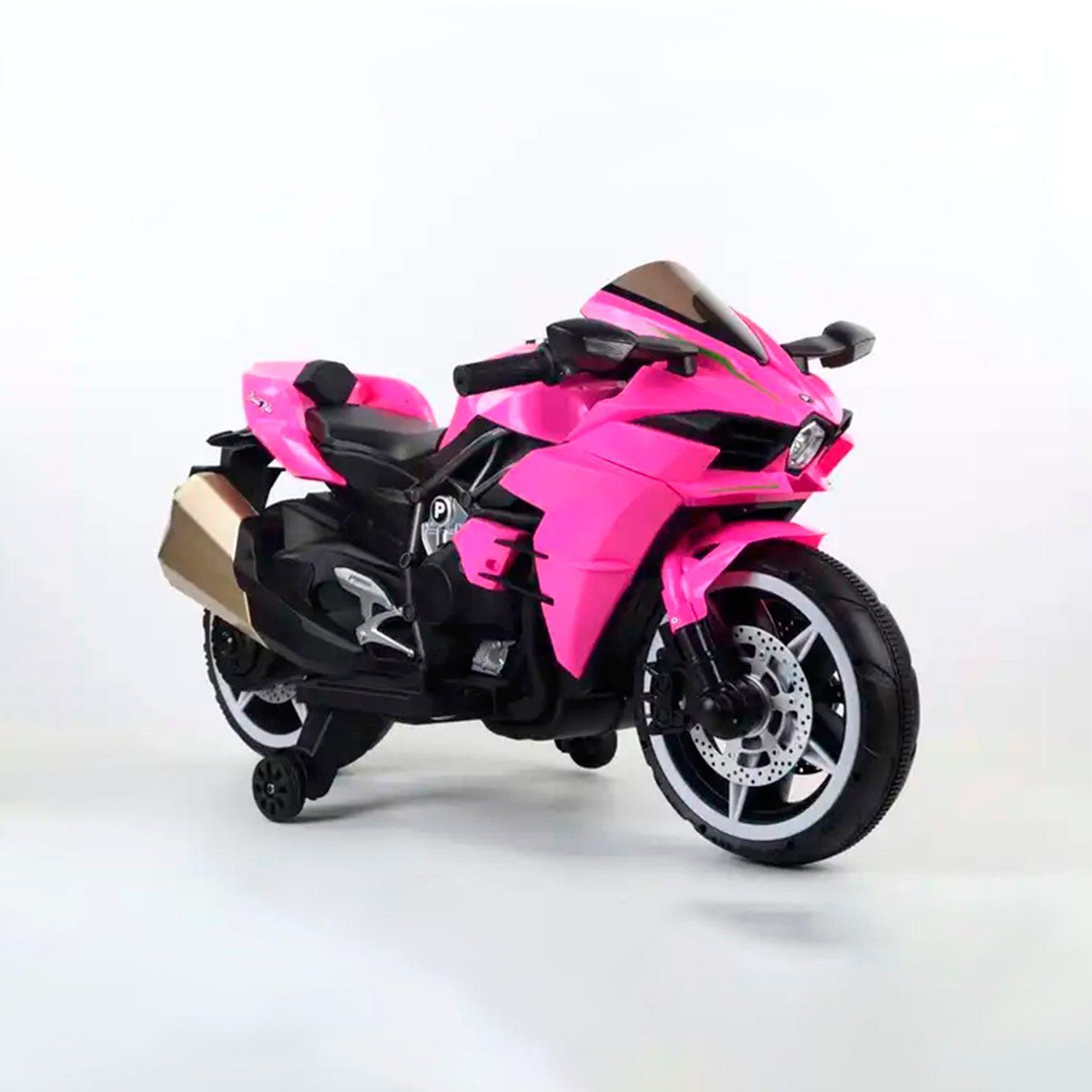 Moto Electrica Alta Gama Luces Led Y Sonidos Rosada-2