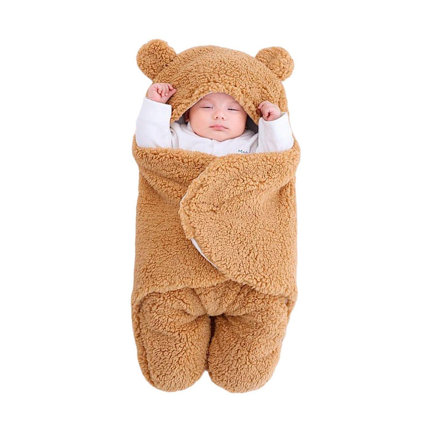 Manta Bebe Premium Recien Nacido Enterito Suave Osito-0