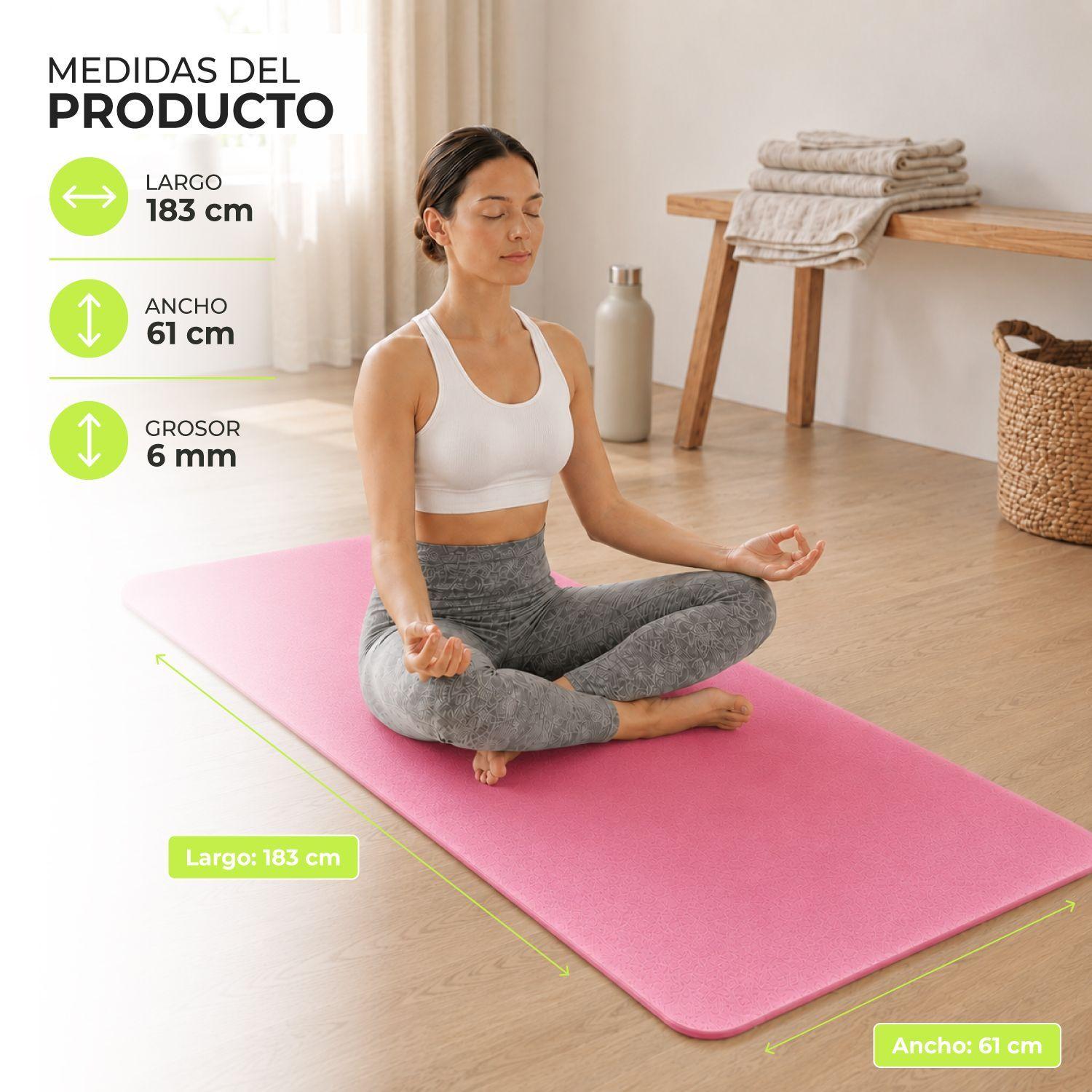Mat Yoga Bolso 6 mm Colchoneta Deportiva Antideslizante -2