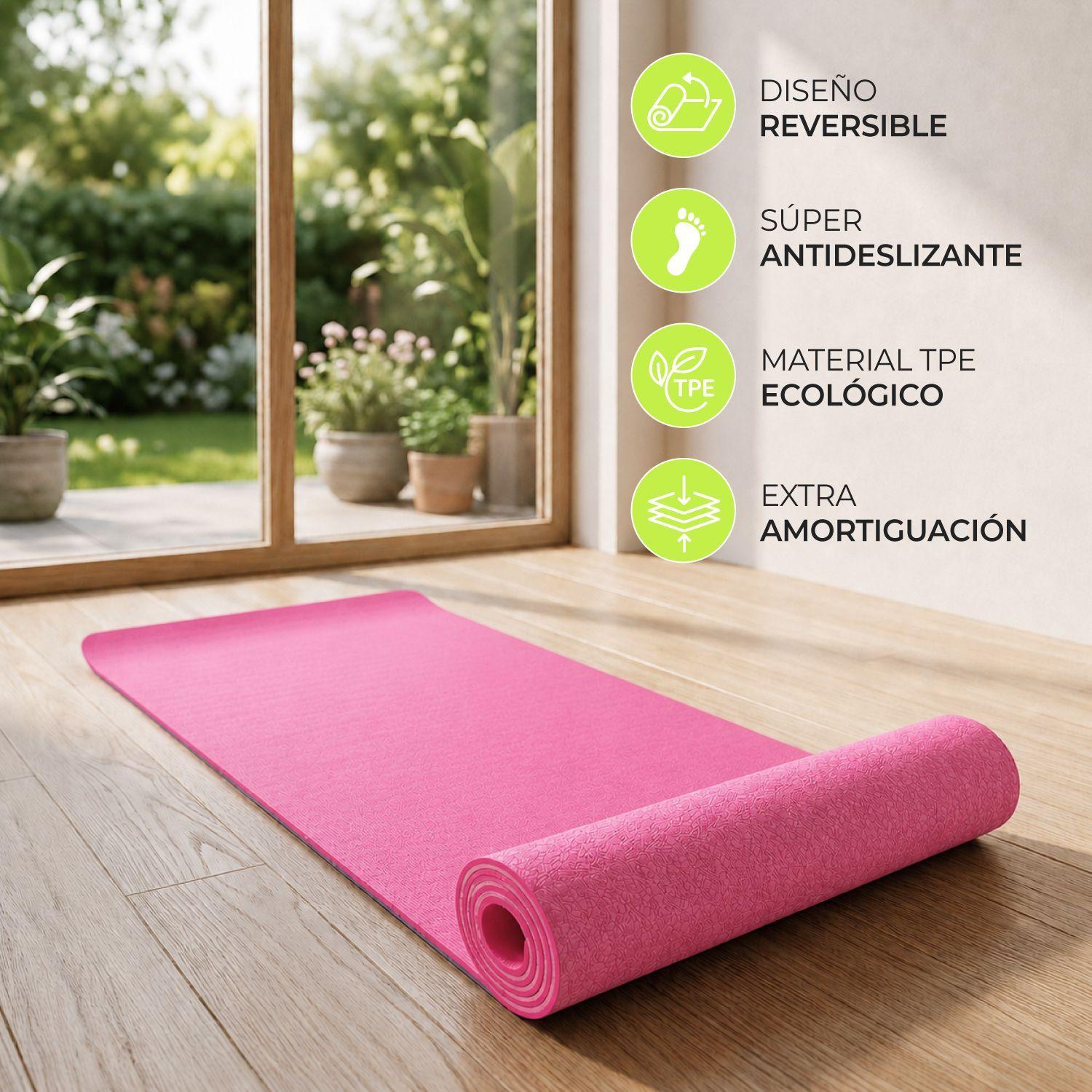 Mat Yoga Bolso 6 mm Colchoneta Deportiva Antideslizante -3