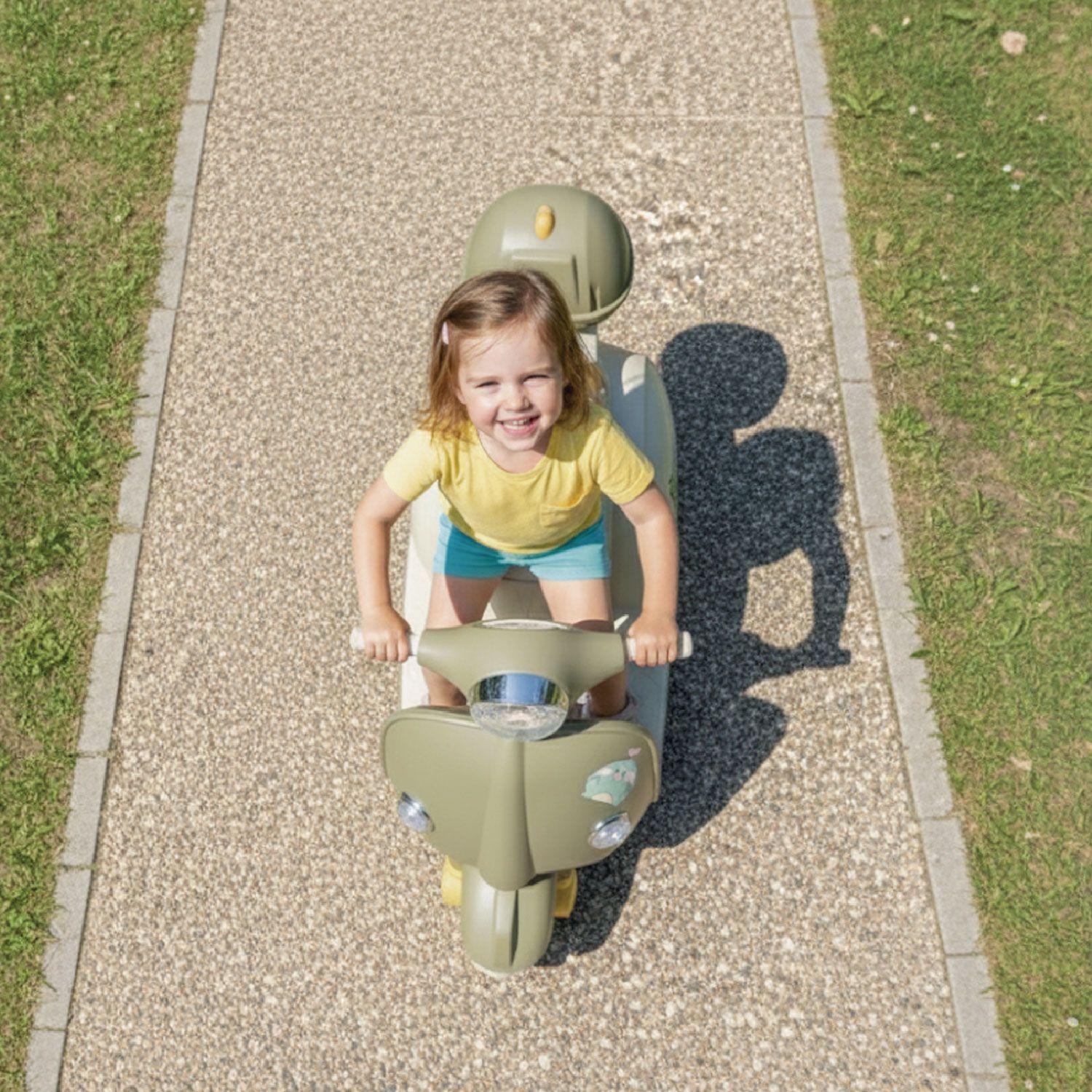 Moto Vespa Eléctrica Infantil DinoRide con Maletin -4