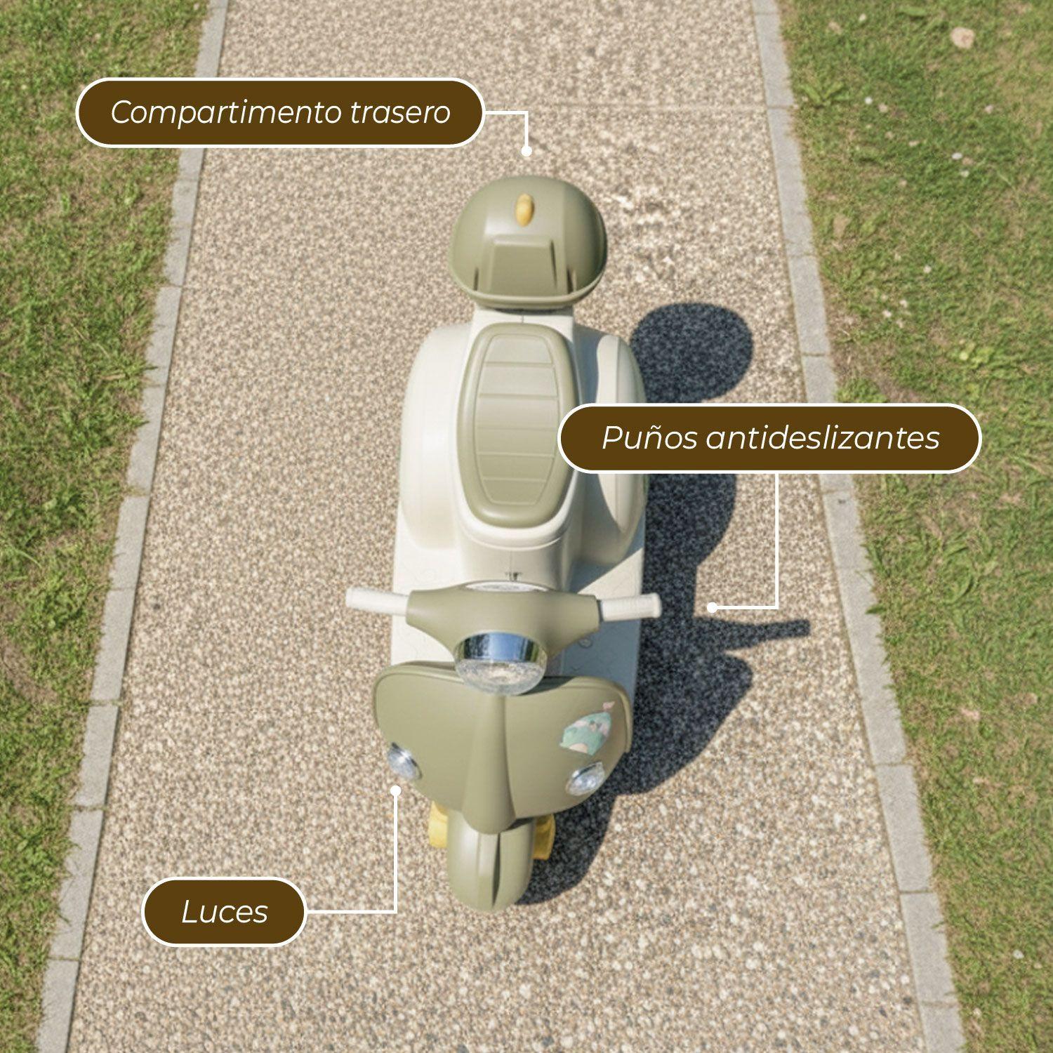 Moto Vespa Eléctrica Infantil DinoRide con Maletin -5