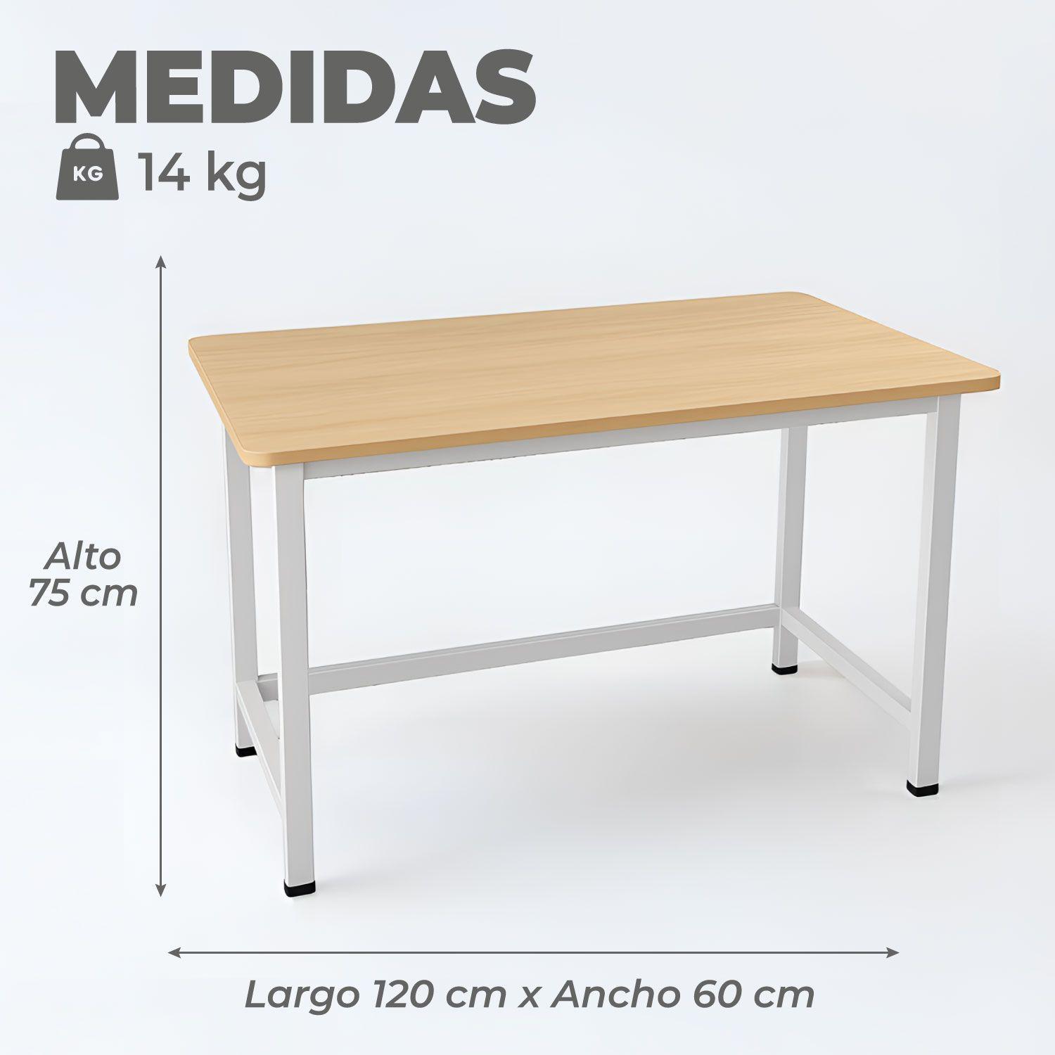Escritorio Oficina Pata Metal Gruesa Antideslizante 120x75x60 Cm-2