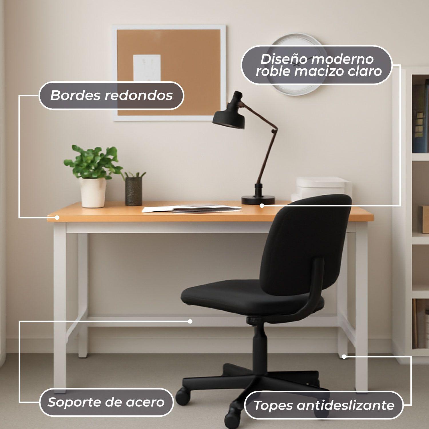 Escritorio Oficina Pata Metal Gruesa Antideslizante 120x75x60 Cm-5