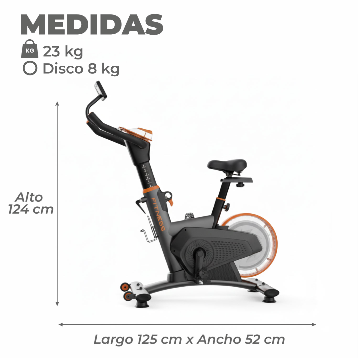 Bicicleta Spinning Magnetica Profesional K12 8 KG-5
