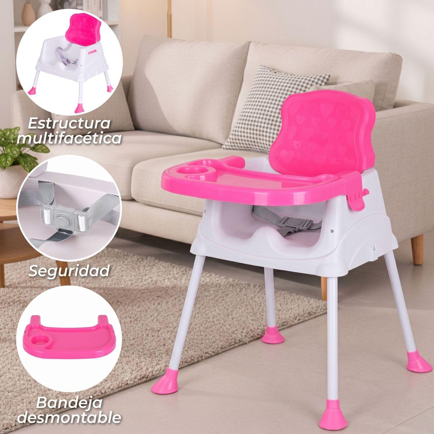 Silla De Comer Para Bebe / Niño altura Ajustable 3 en 1-2