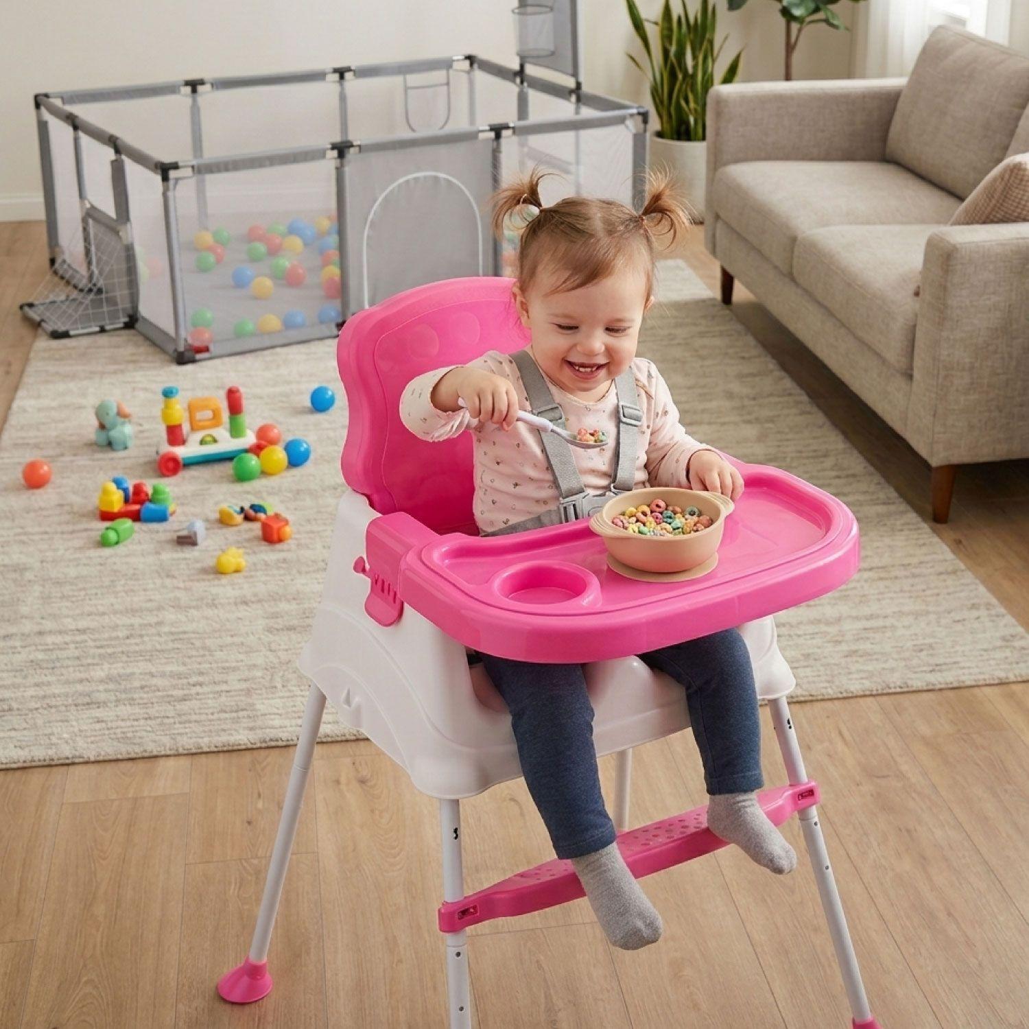 Silla De Comer Para Bebe / Niño altura Ajustable 3 en 1-3