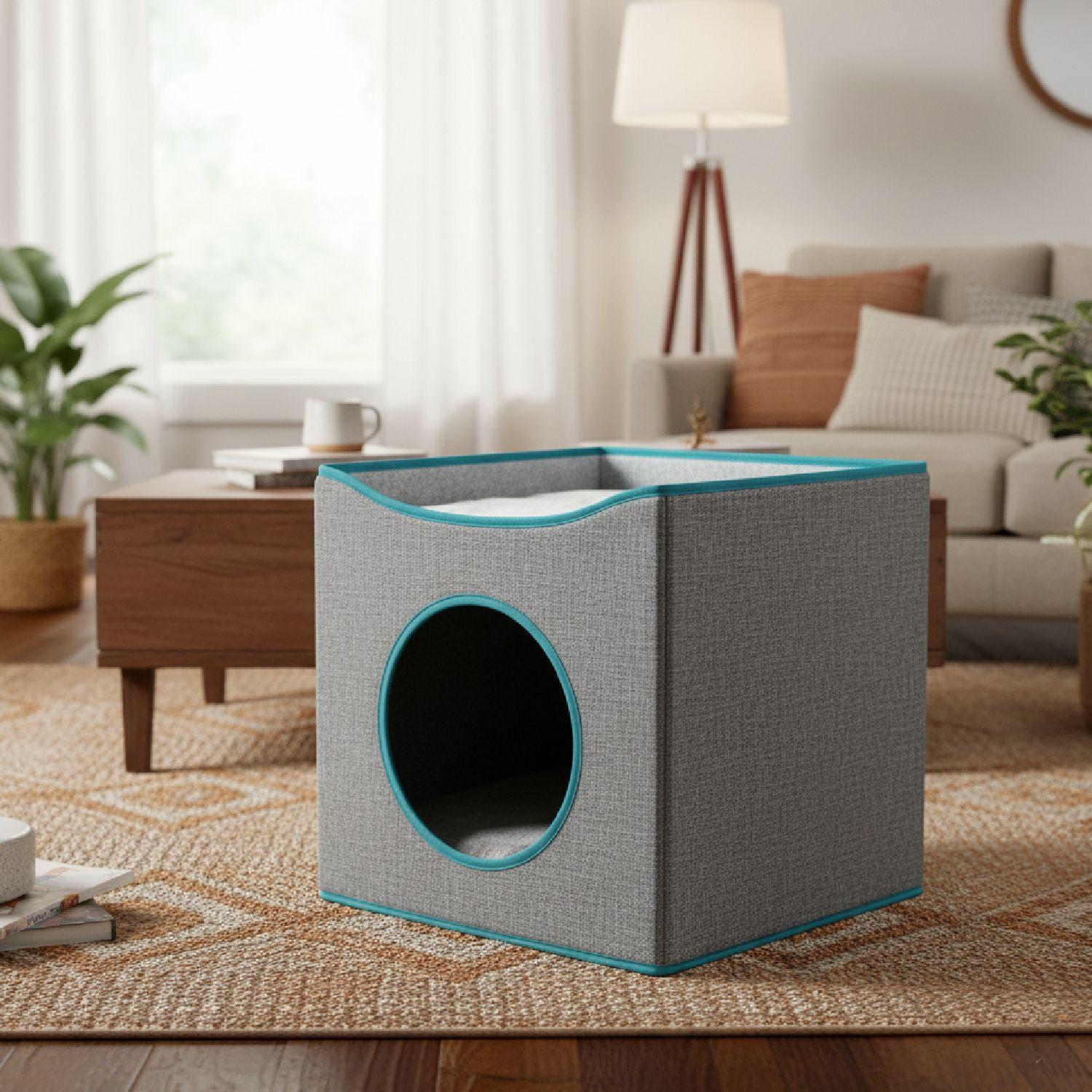 Cama Mascota Soft Confort Transportable Con Techo 39cm-2