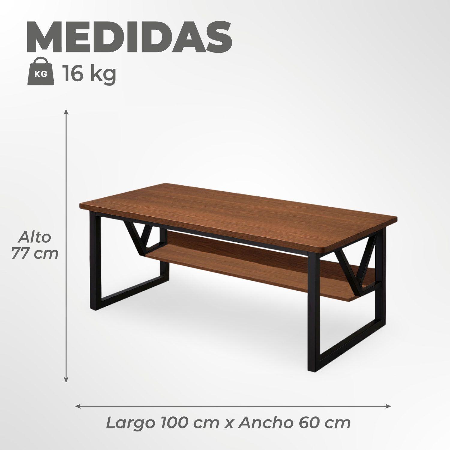 Escritorio Oficina Brown Moderno con Repisa 100x77cm-2